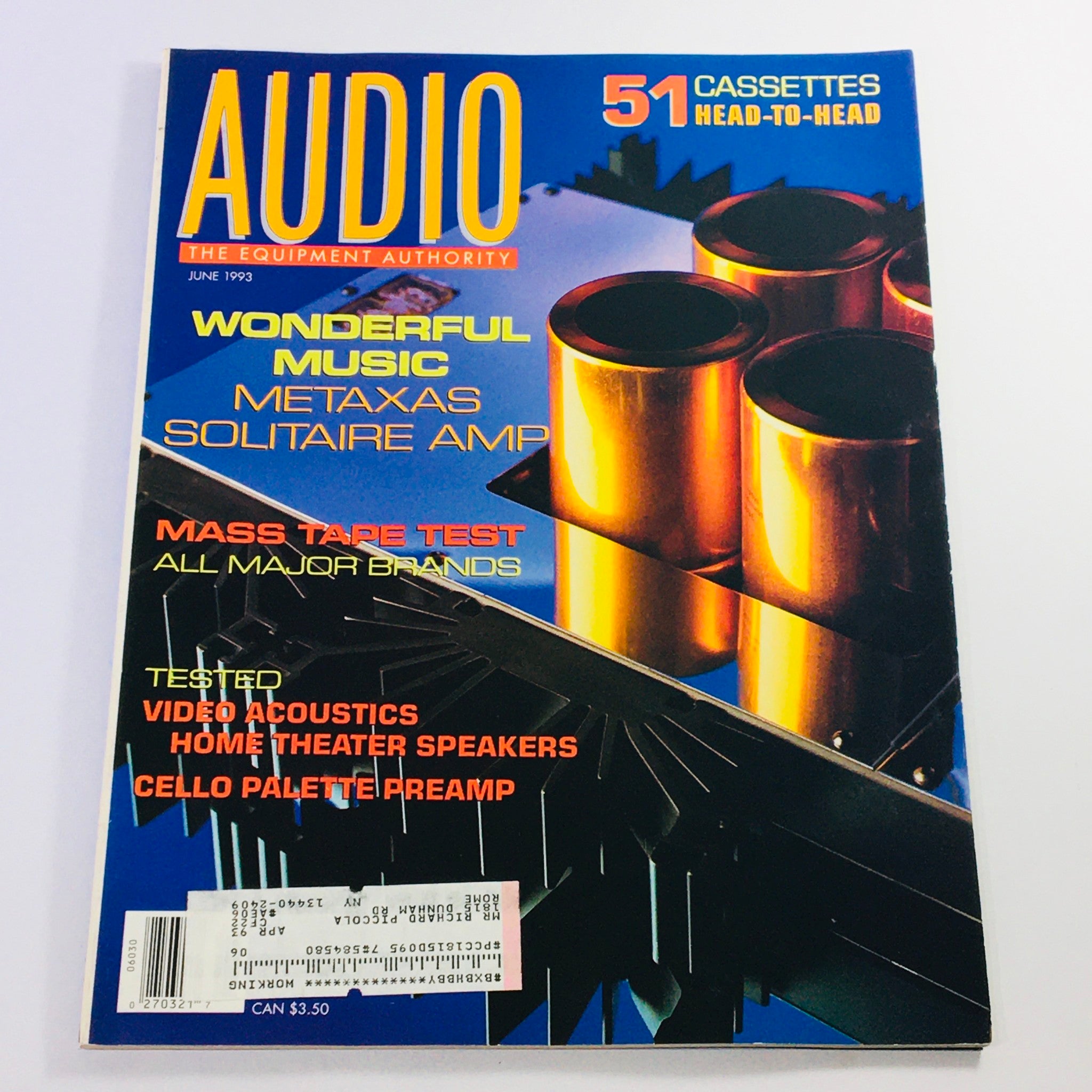 Audio Magazine June 1993 - Mass Tape Test & Cello Palette Preamp Tested