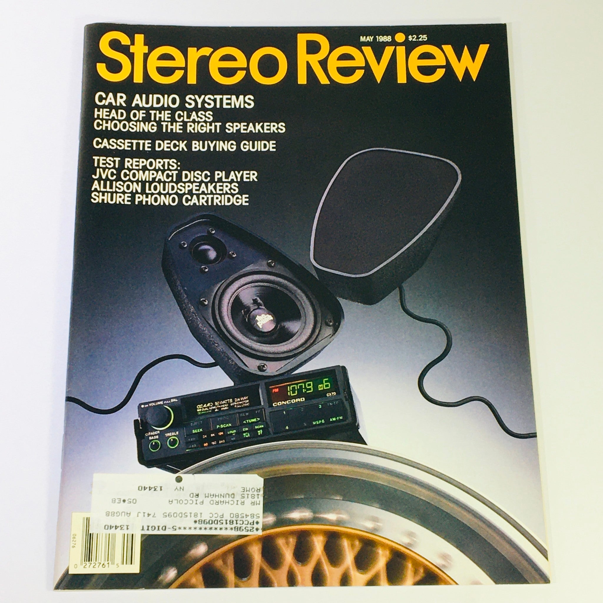 VTG Stereo Review Magazine May 1988 - Cassette Deck Buying Guide & Car Audio