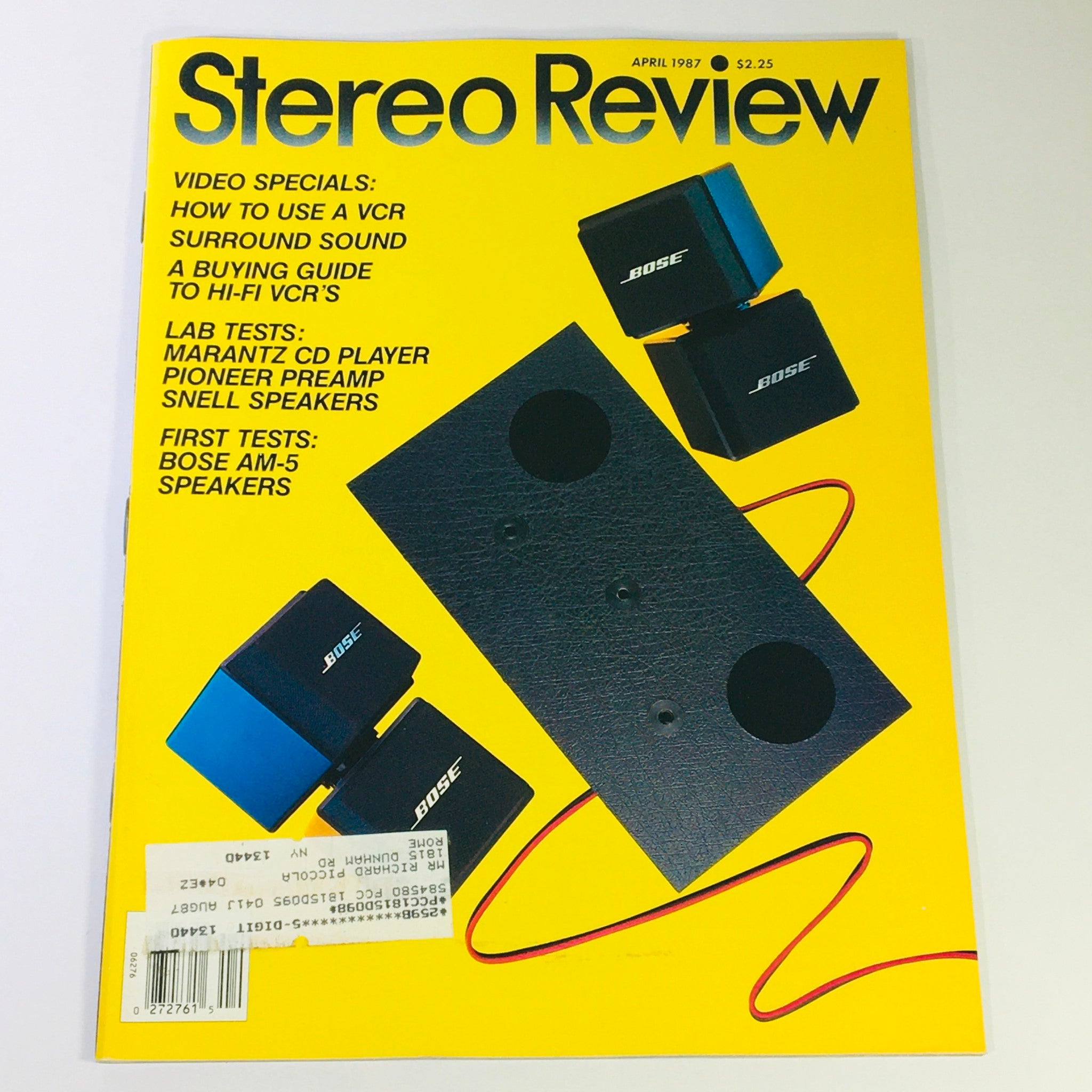 VTG Stereo Review Magazine April 1987 - Marantz CD Player & Pioneer Preamp Tests