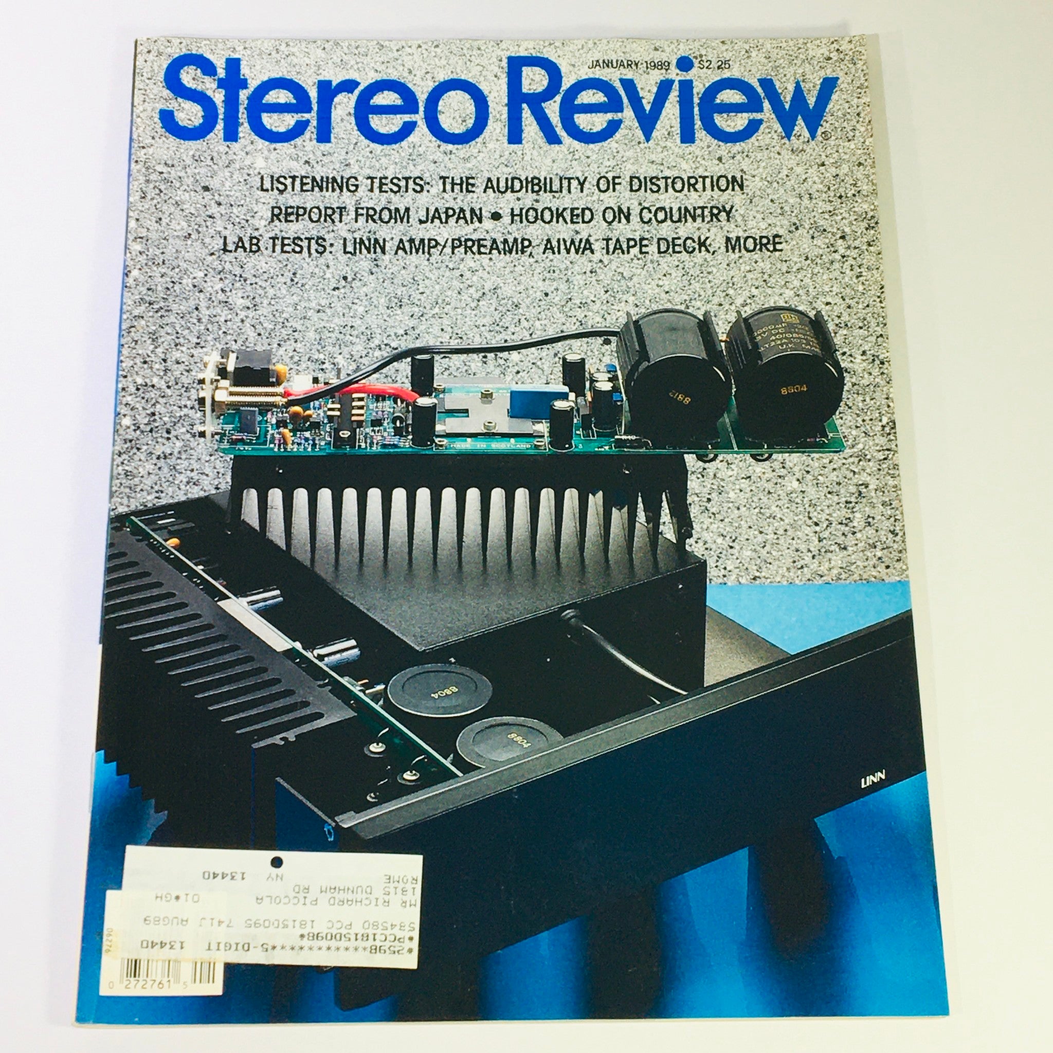 VTG Stereo Review Magazine January 1989 - Linn Amp/Preamp & Aiwa Tape Deck Tests