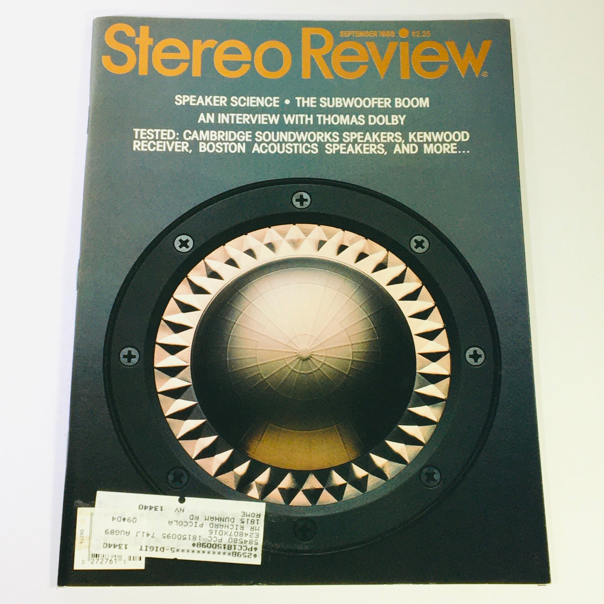 VTG Stereo Review Magazine September 1988 - An Interview with Thomas Dolby