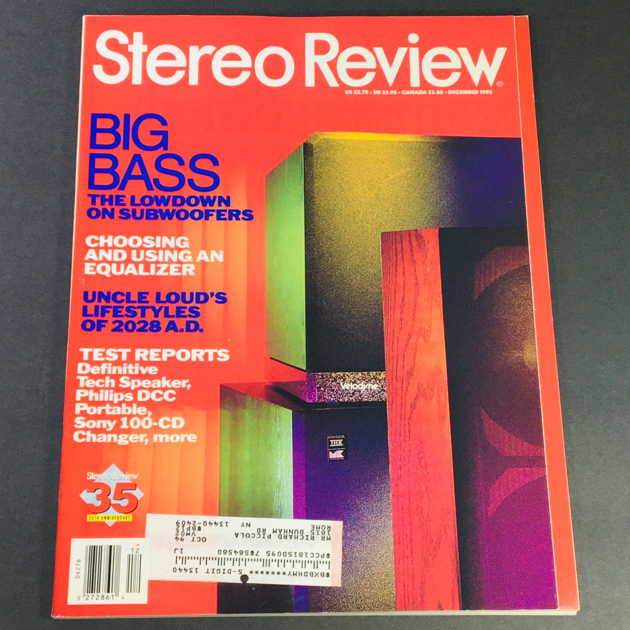 Stereo Review Magazine December 1993 - Definitive Tech Speaker & Philips DDC