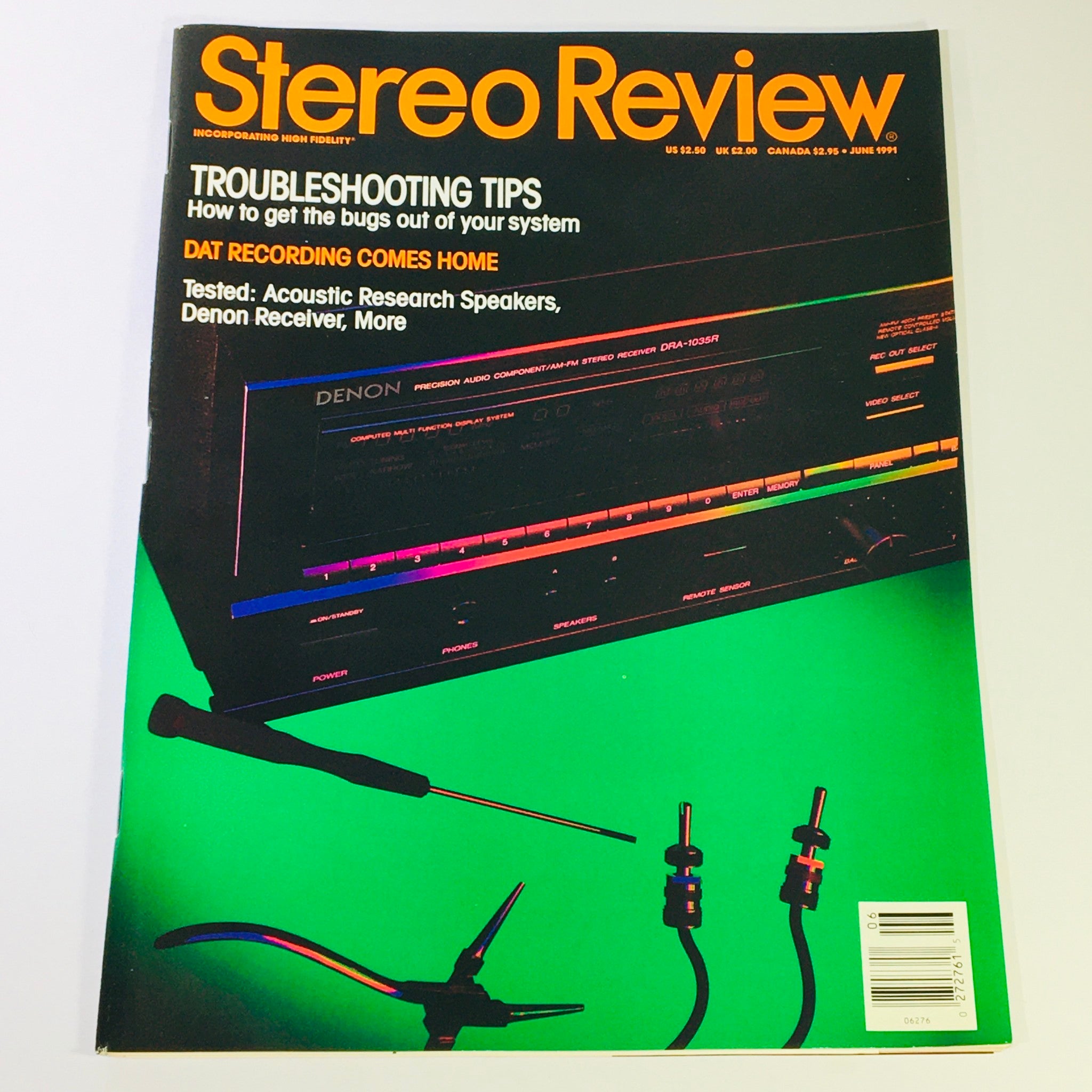 Stereo Review Magazine June 1991 - Acoustic Research Speakers & Denon Receiver