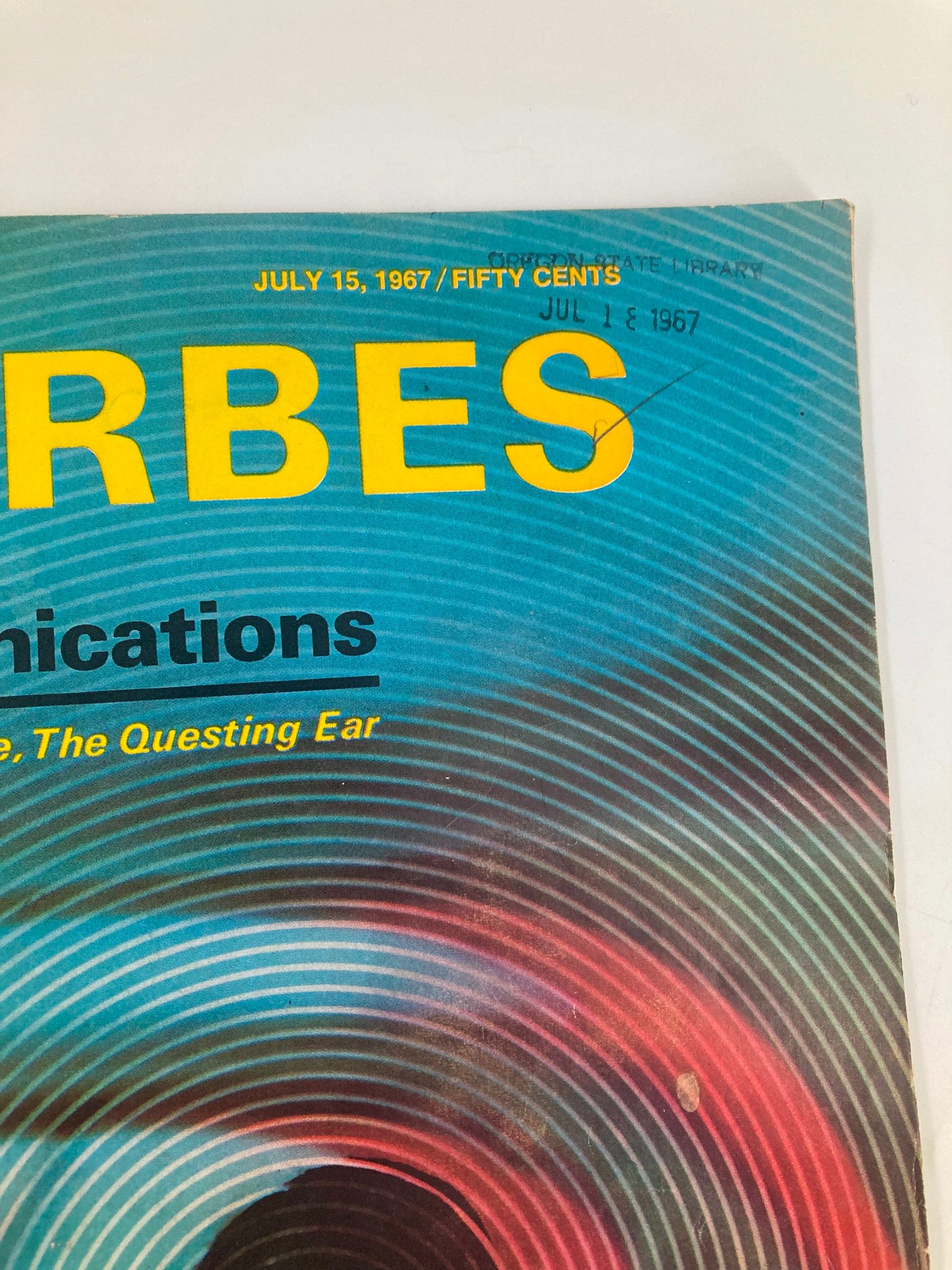 VTG Forbes Magazine July 15 1967 Communications The Searching Eye & Questing Ear