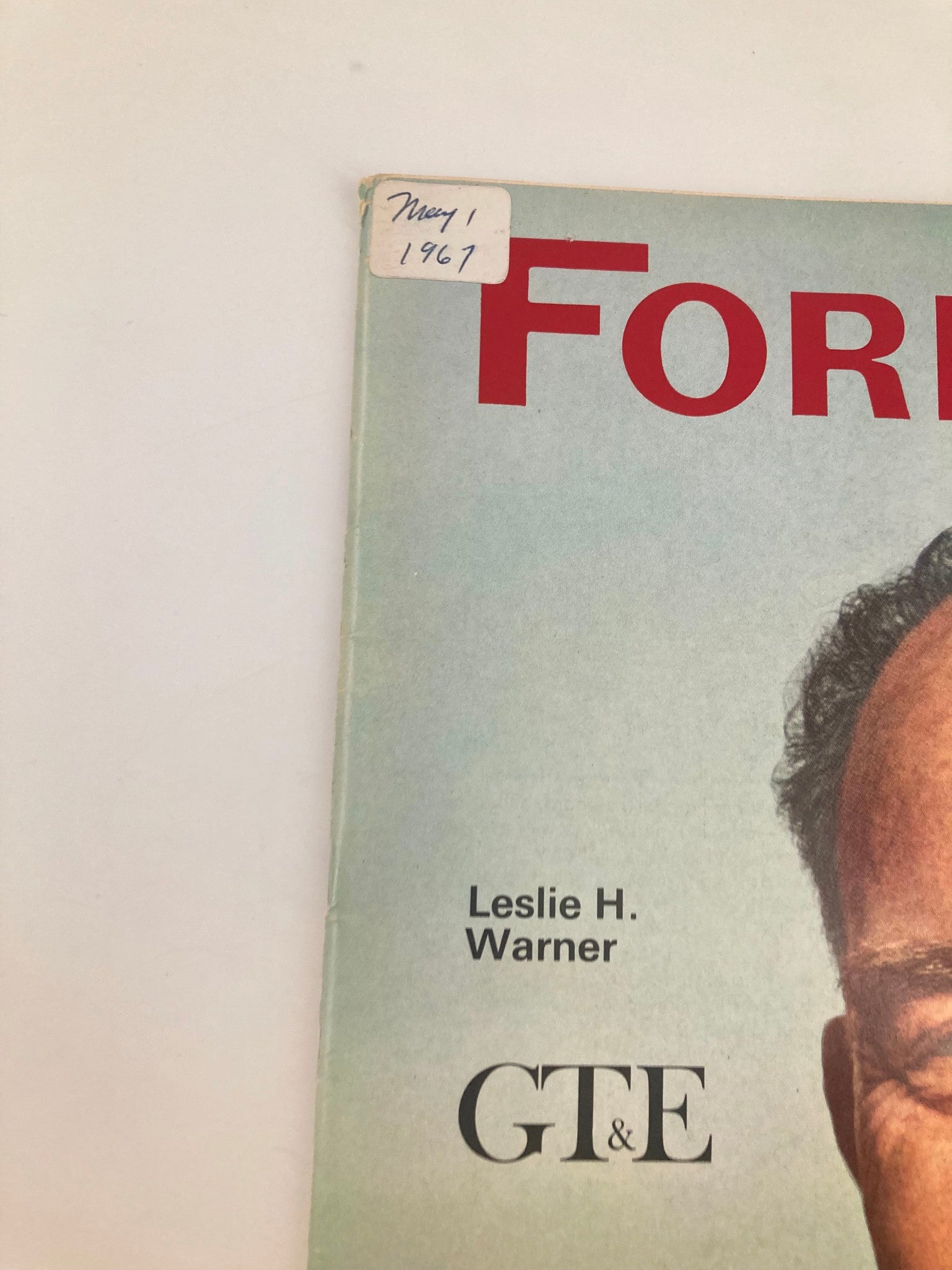 VTG Forbes Magazine May 1 1967 Leslie H. Warner GT&E A New Chapter