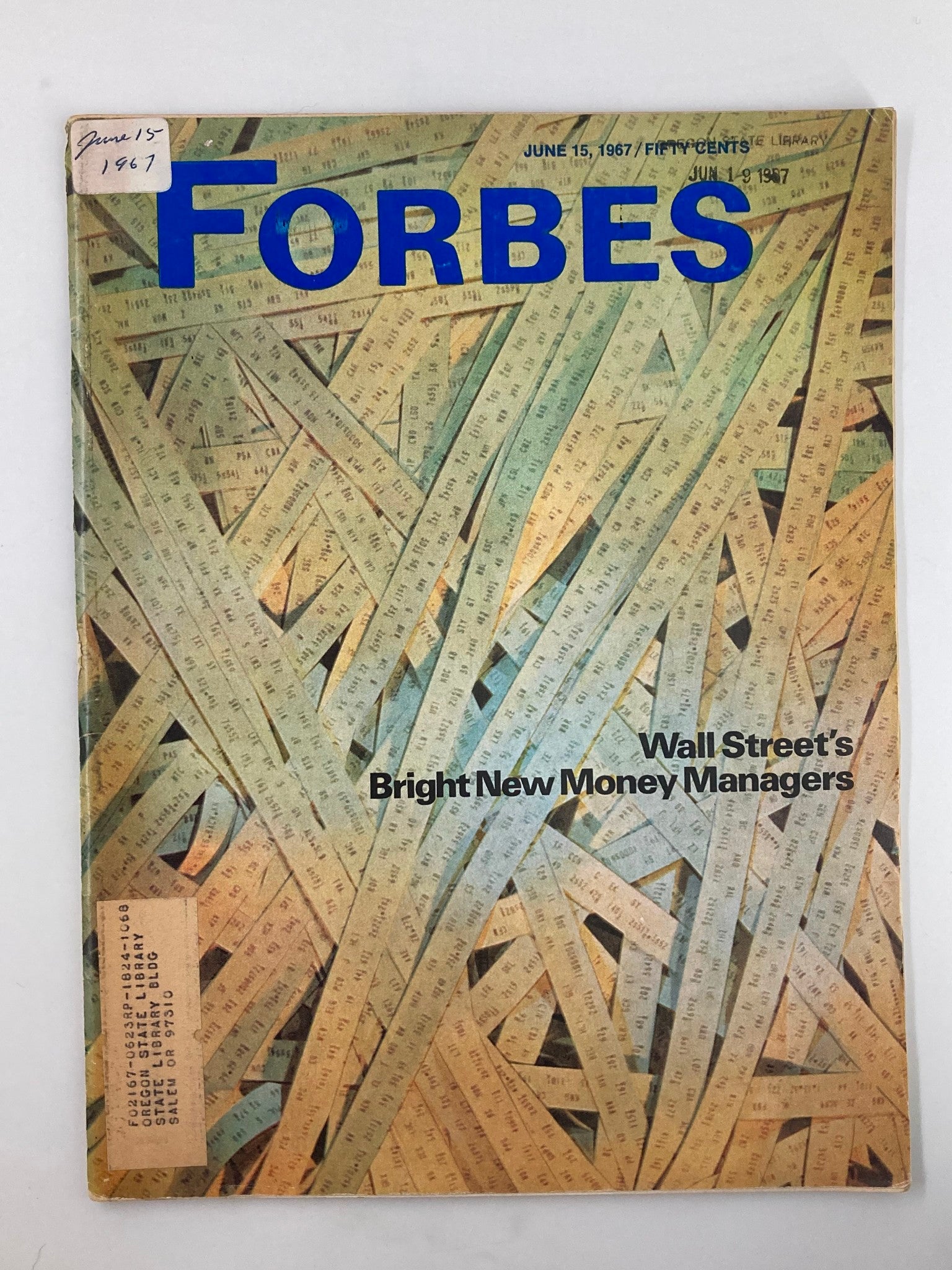 VTG Forbes Magazine June 15 1967 Wall Street's Bright New Money Managers