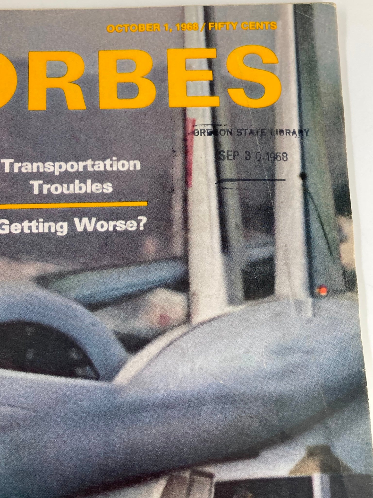 VTG Forbes Magazine October 1 1968 Transportation Troubles Getting Worse?