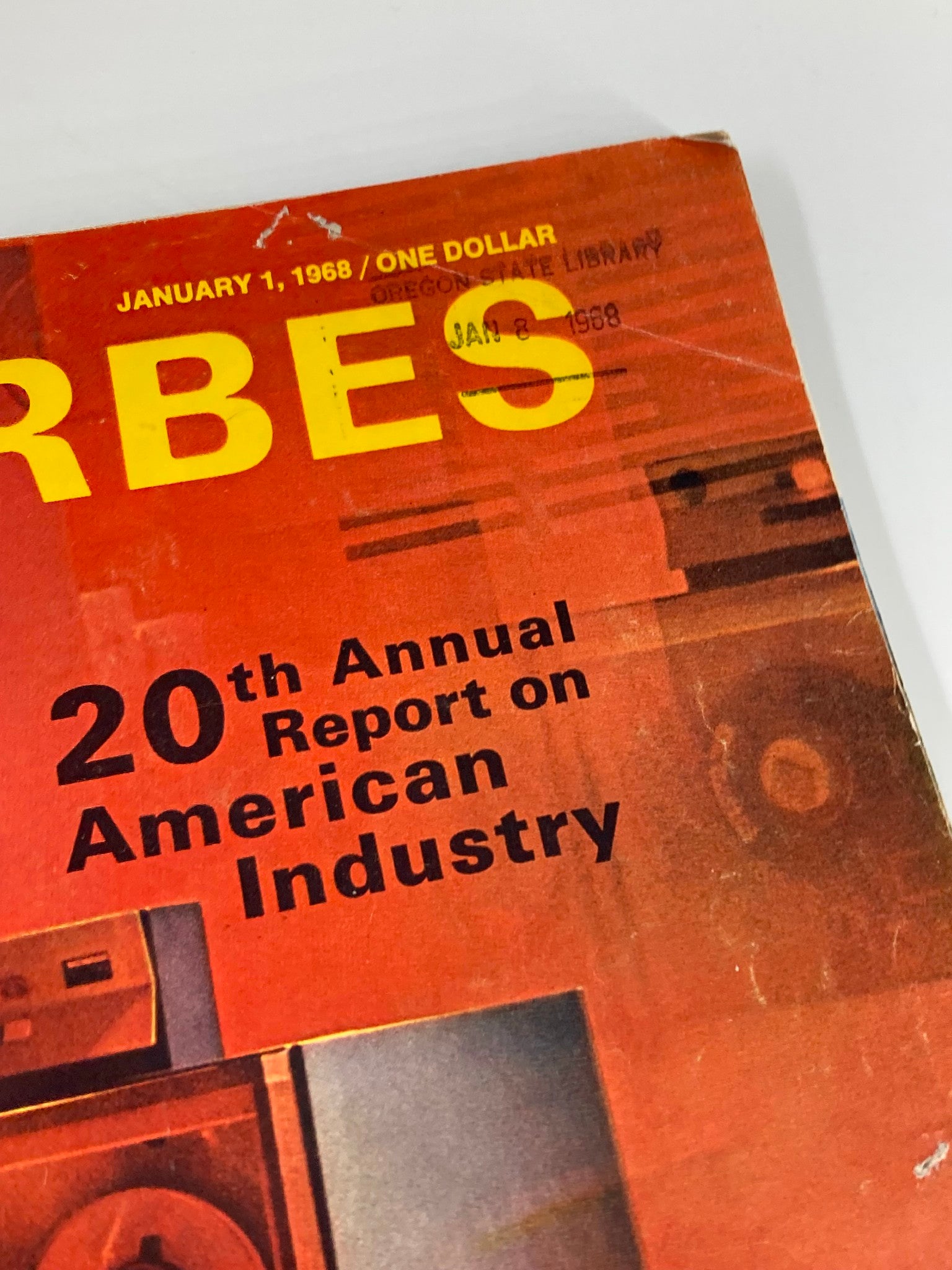 VTG Forbes Magazine January 1 1968 20th Annual Report on American Industry