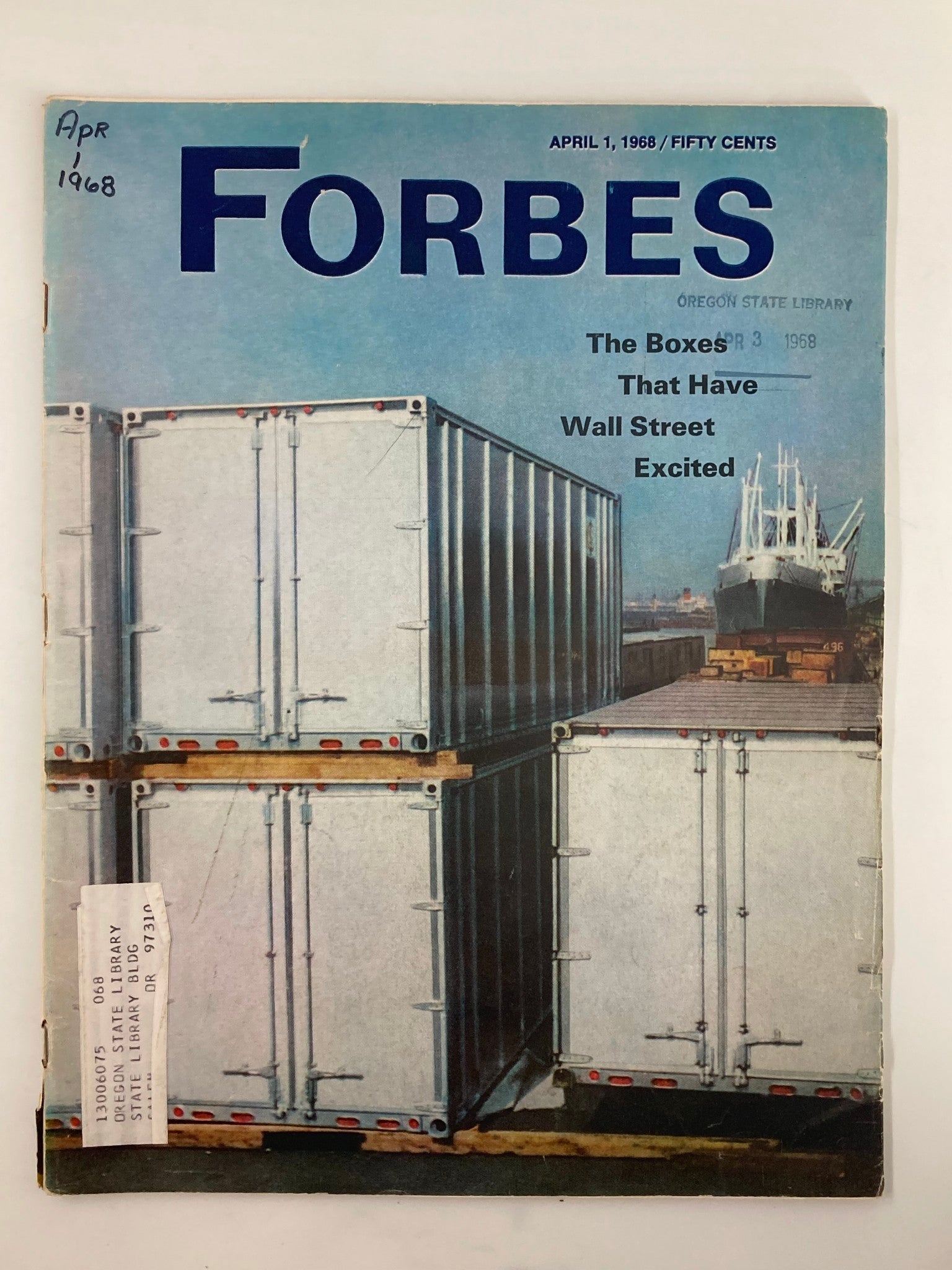 VTG Forbes Magazine April 1 1968 The Boxes That Have Wall Street Excited