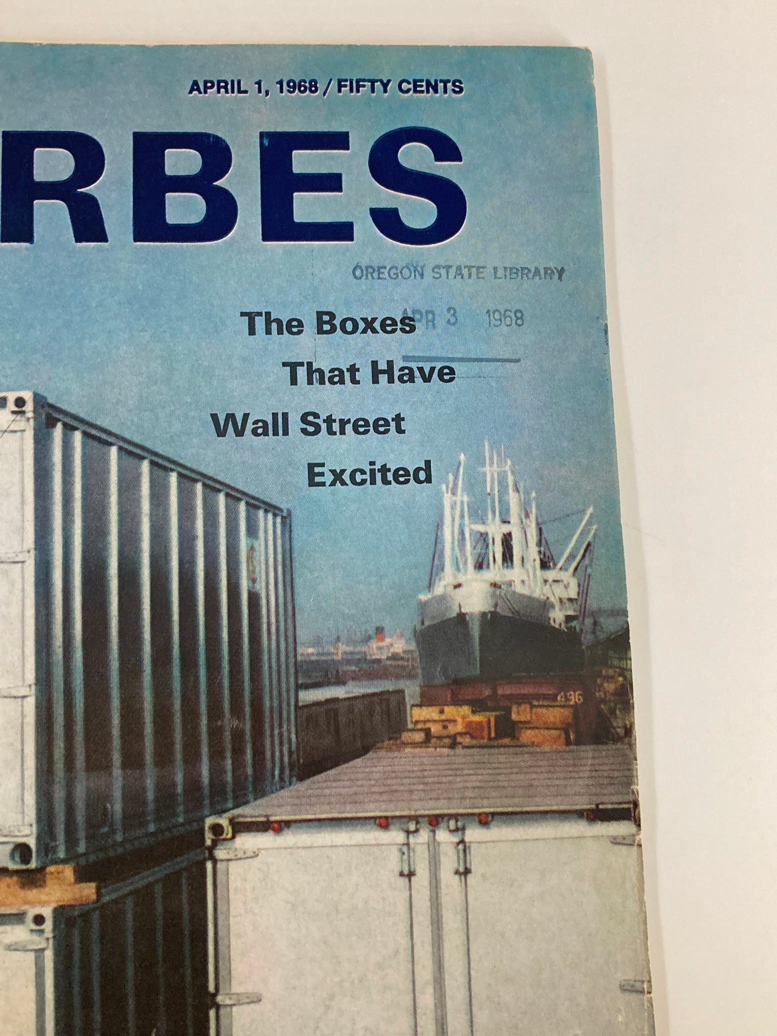 VTG Forbes Magazine April 1 1968 The Boxes That Have Wall Street Excited