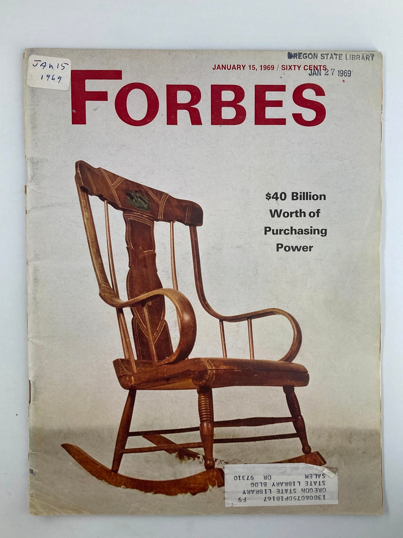 VTG Forbes Magazine January 15 1969 $40 Billion Worth of Purchasing Power