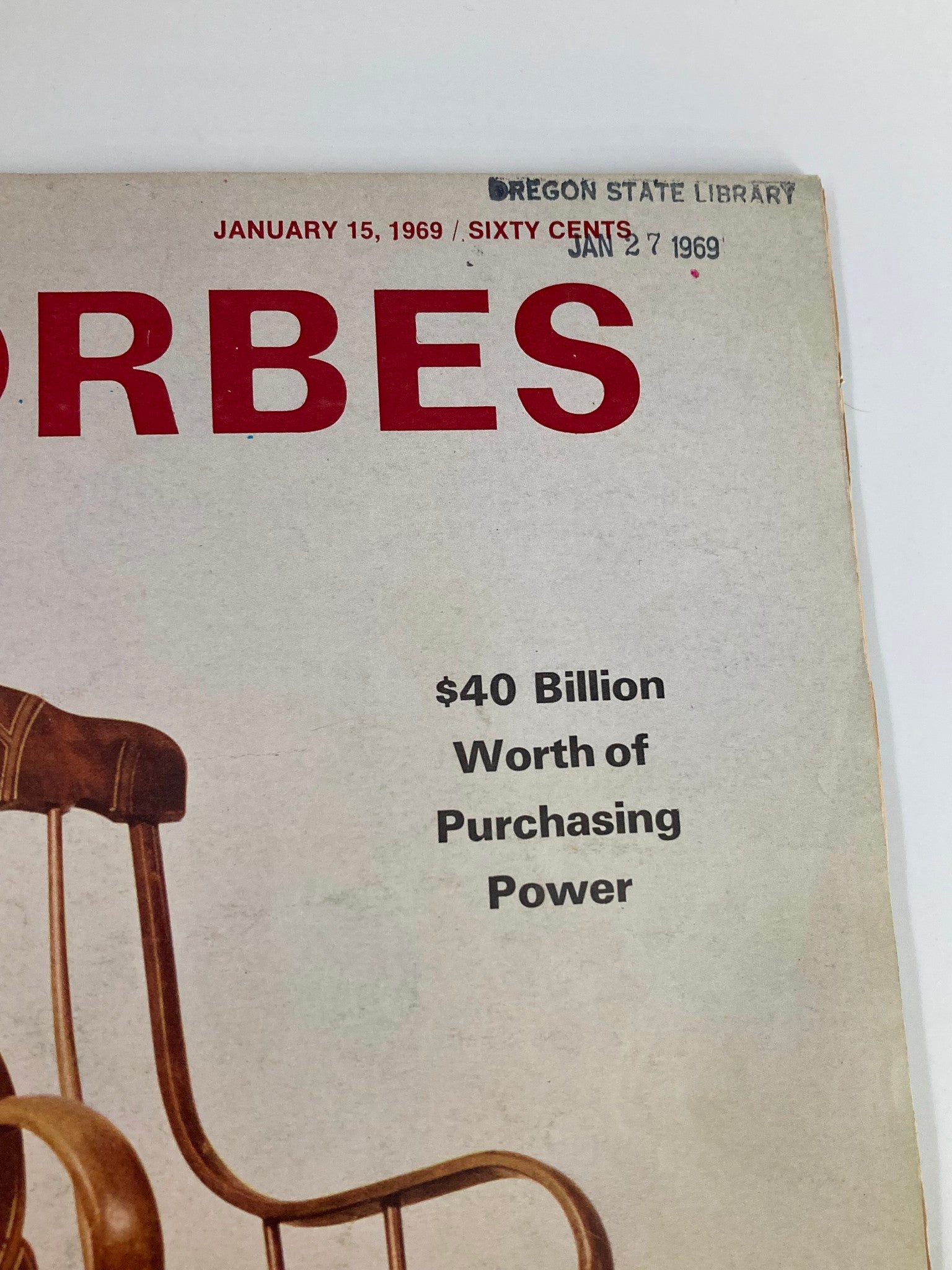 VTG Forbes Magazine January 15 1969 $40 Billion Worth of Purchasing Power