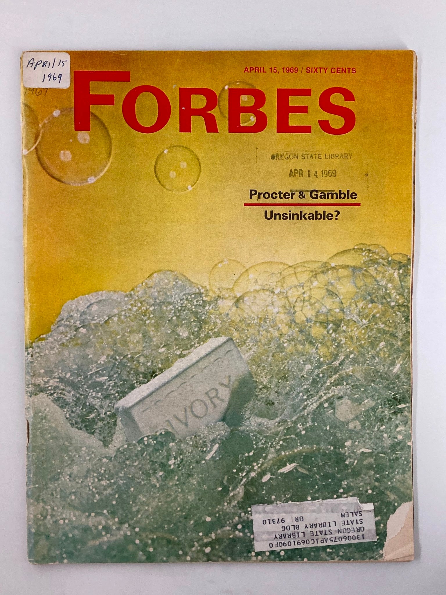 VTG Forbes Magazine April 15 1969 Procter & Gamble Unsinkable?