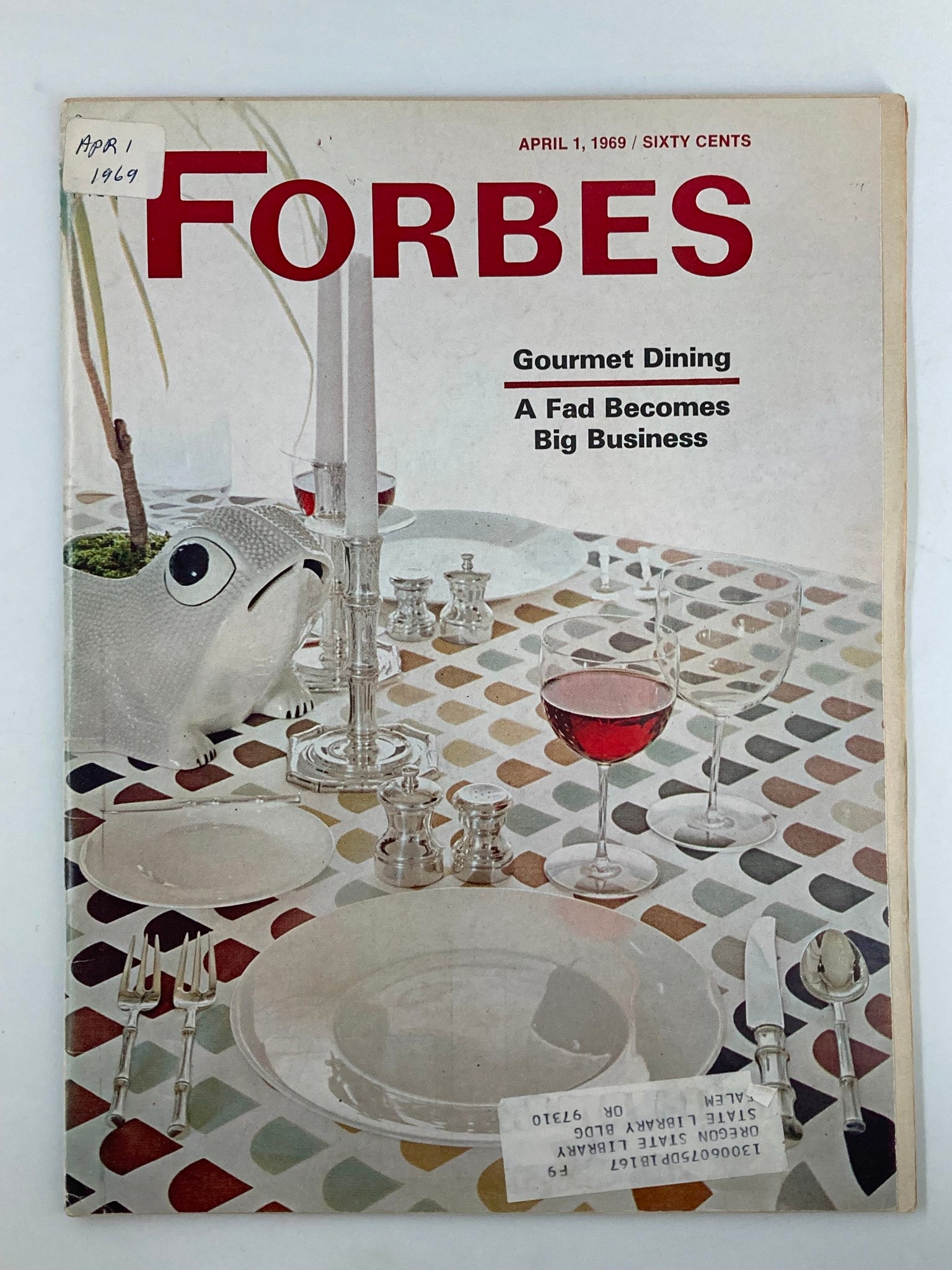 VTG Forbes Magazine April 1 1969 Gourmet Dining A Fad Becomes Big Business