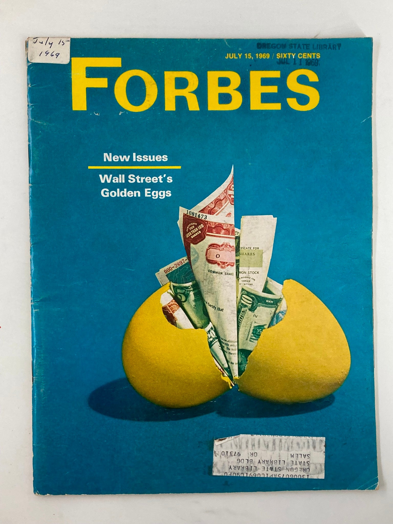 VTG Forbes Magazine July 15 1969 New Issue Wall Street's Golden Eggs