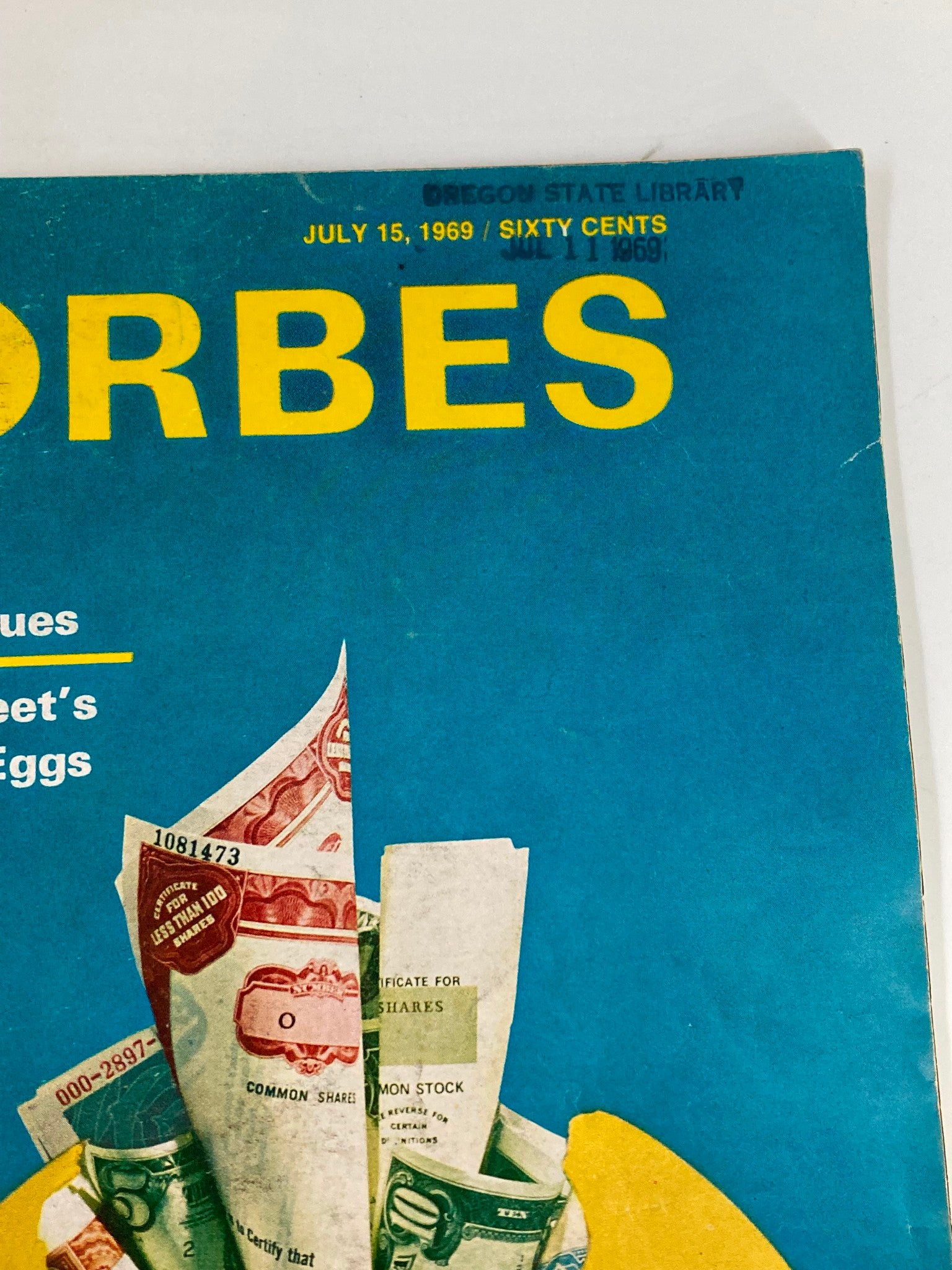 VTG Forbes Magazine July 15 1969 New Issue Wall Street's Golden Eggs