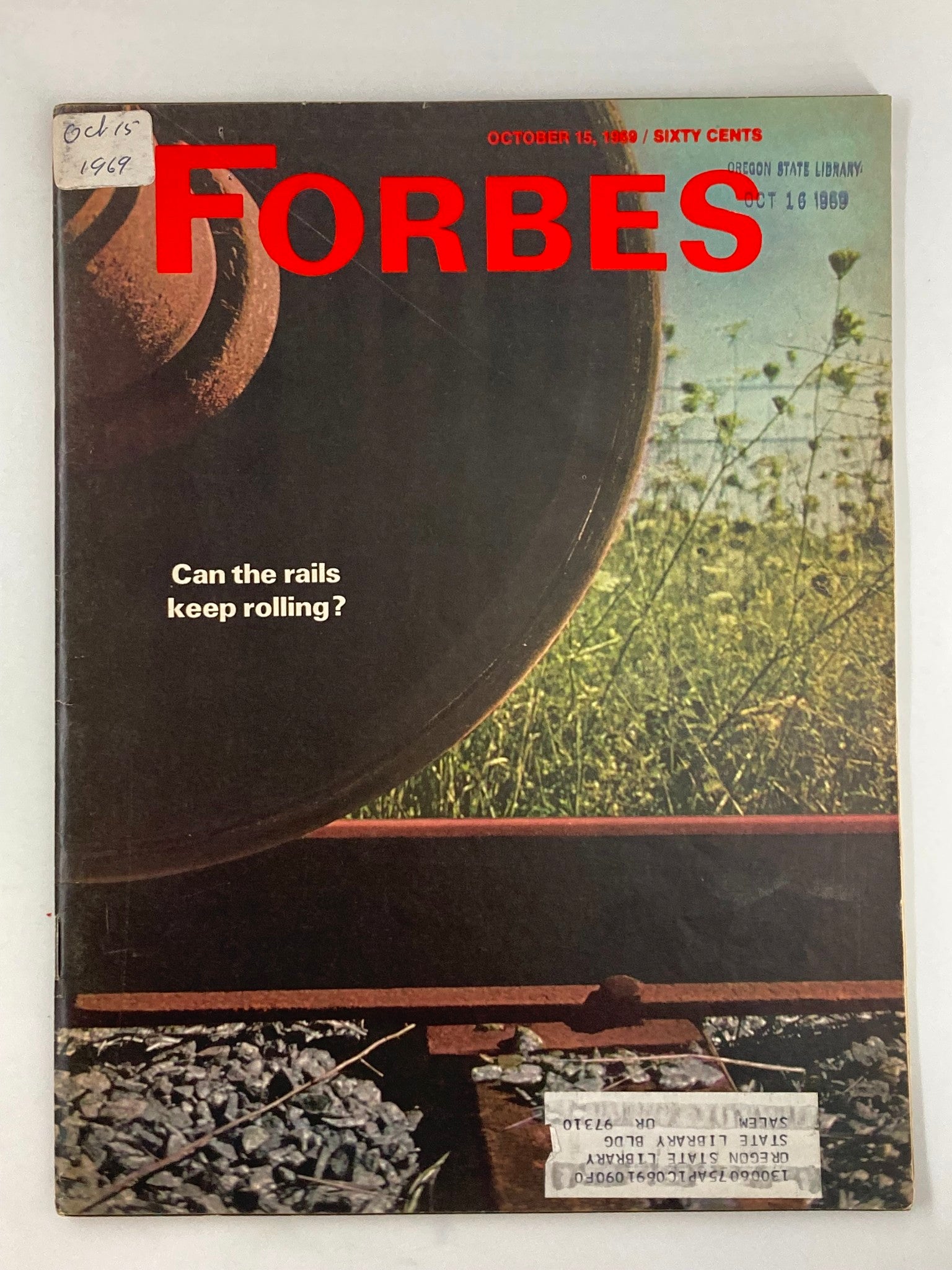 VTG Forbes Magazine October 15 1969 The Railroads How Close To The End Of Line?