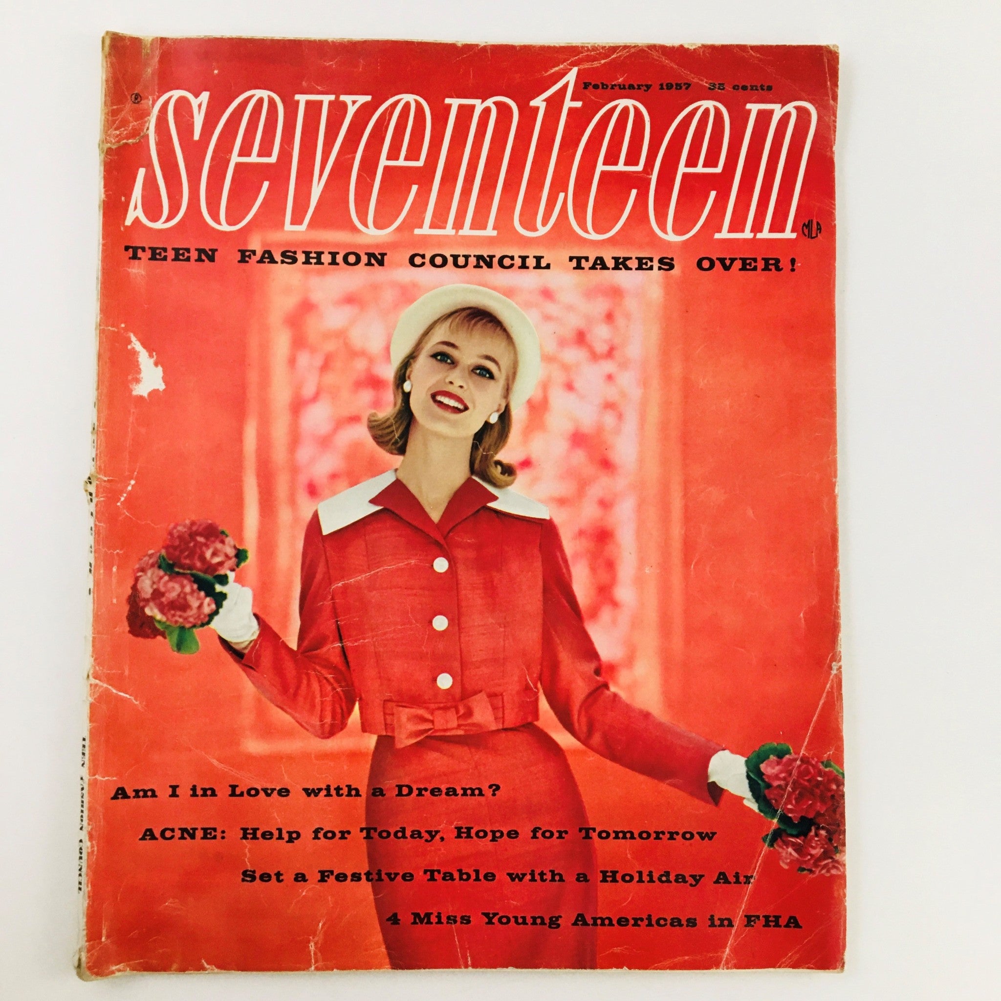 VTG Seventeen Magazine February 1957 The 4 Miss Young Americans in FHA No Label