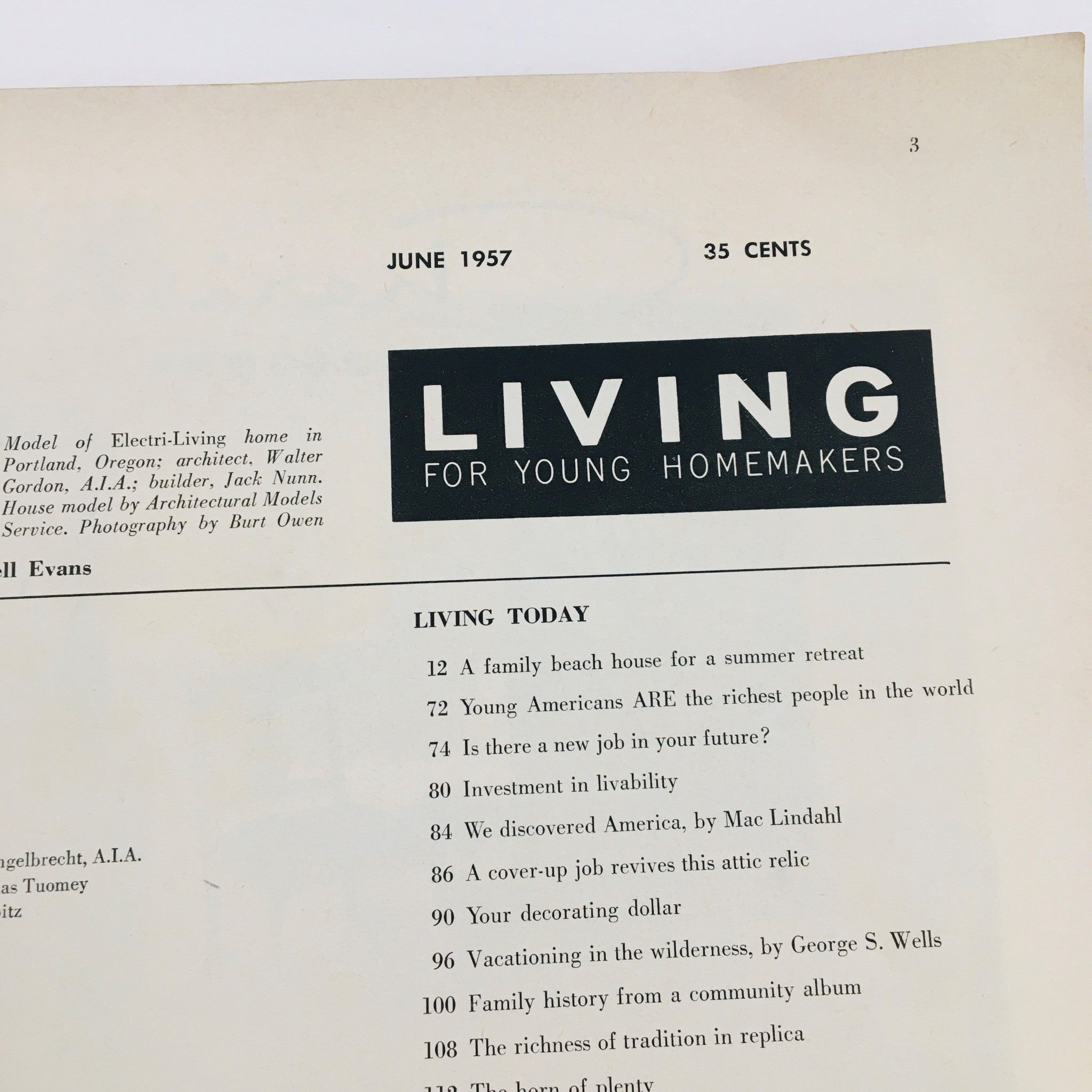 Living For Young Homemakers June 1957 The Richest People In The World No Label