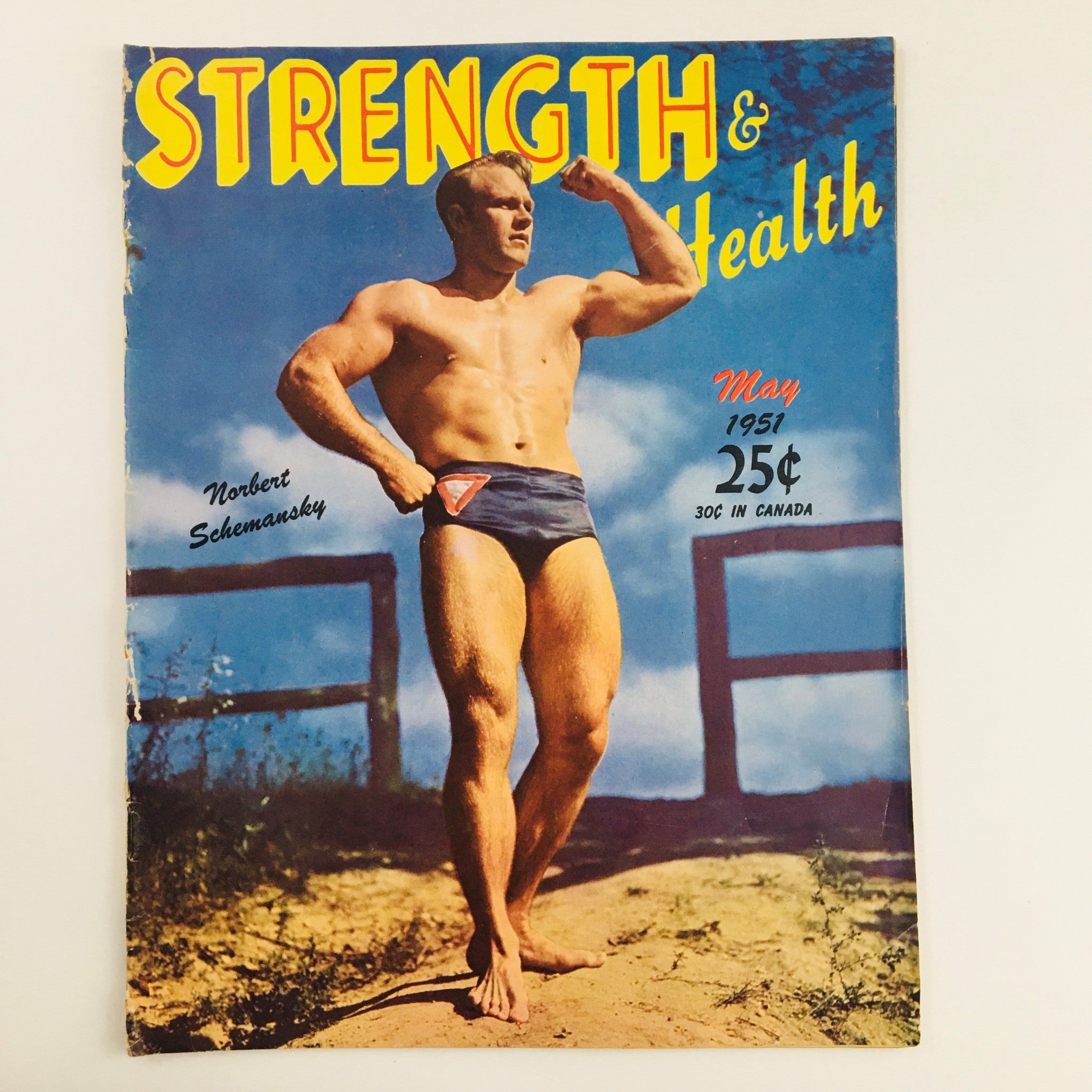 Strength & Health Magazine May 1951 Norbert Schemansky Cover No Label