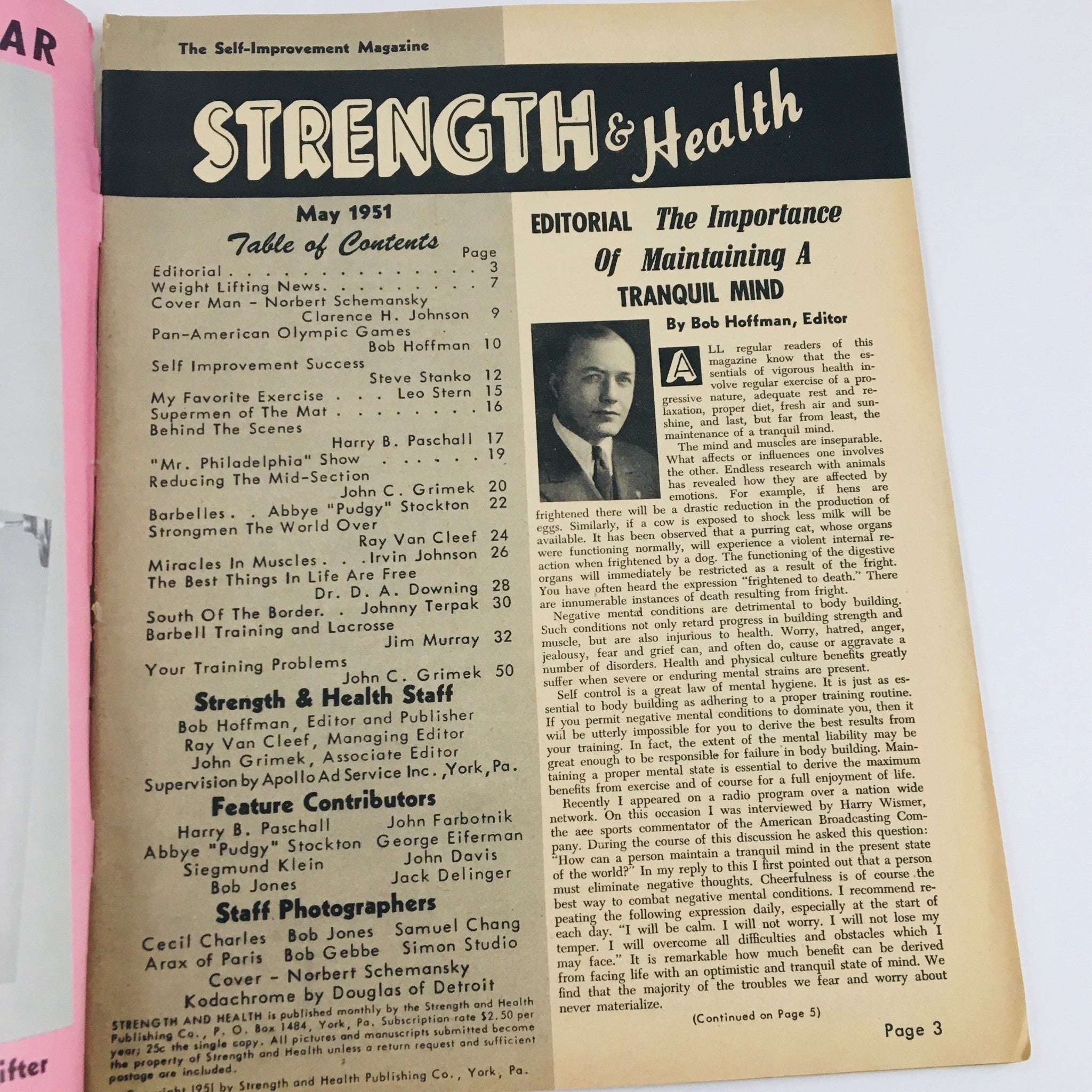 Strength & Health Magazine May 1951 Norbert Schemansky Cover No Label