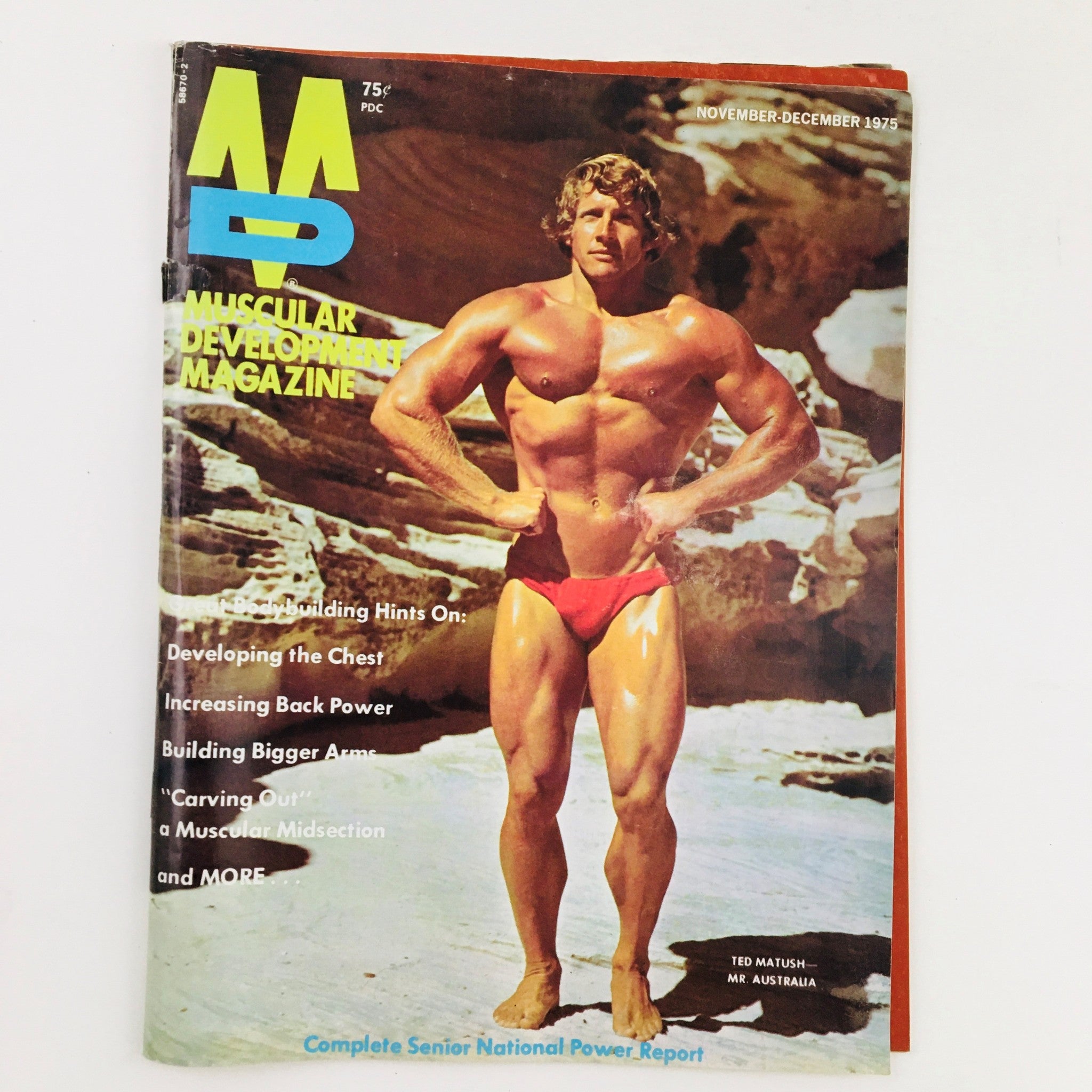 Muscular Development Magazine November 1975 Ted Matush Mr. Australia No Label