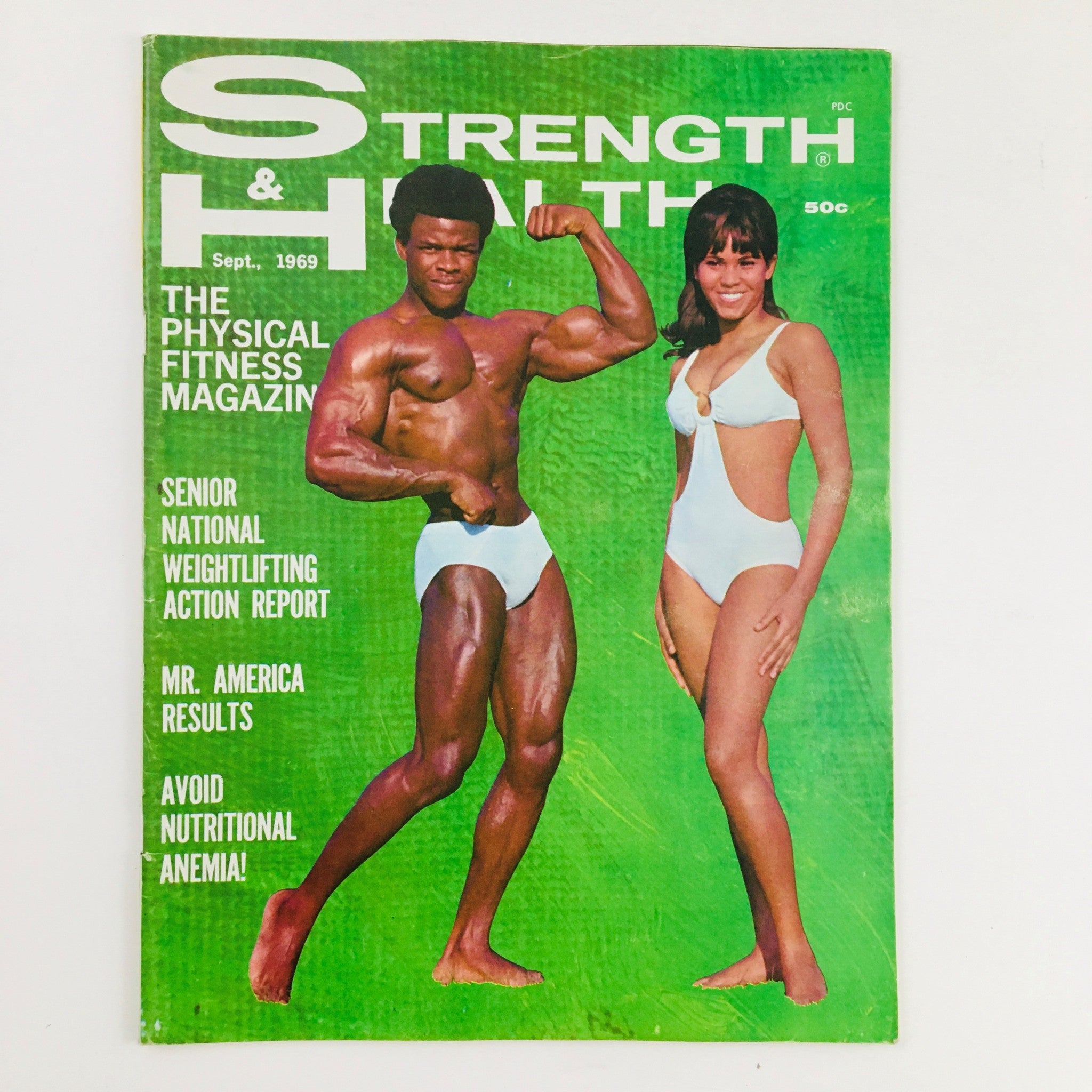 Strength & Health Magazine September 1969 Ken Covington, Olivia Barbour No Label