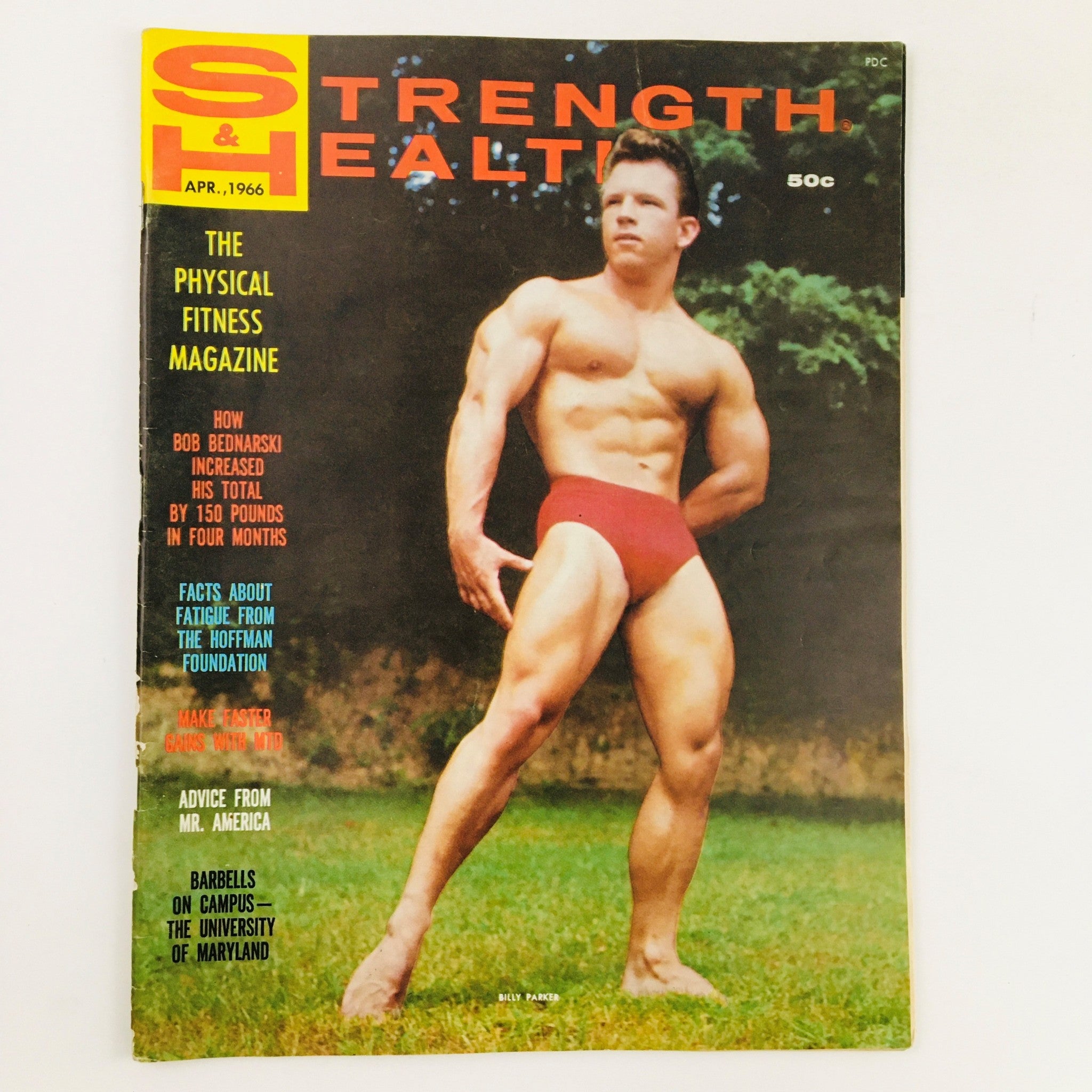 Strength & Health Magazine April 1966 Billy Parker Bodybuilder No Label