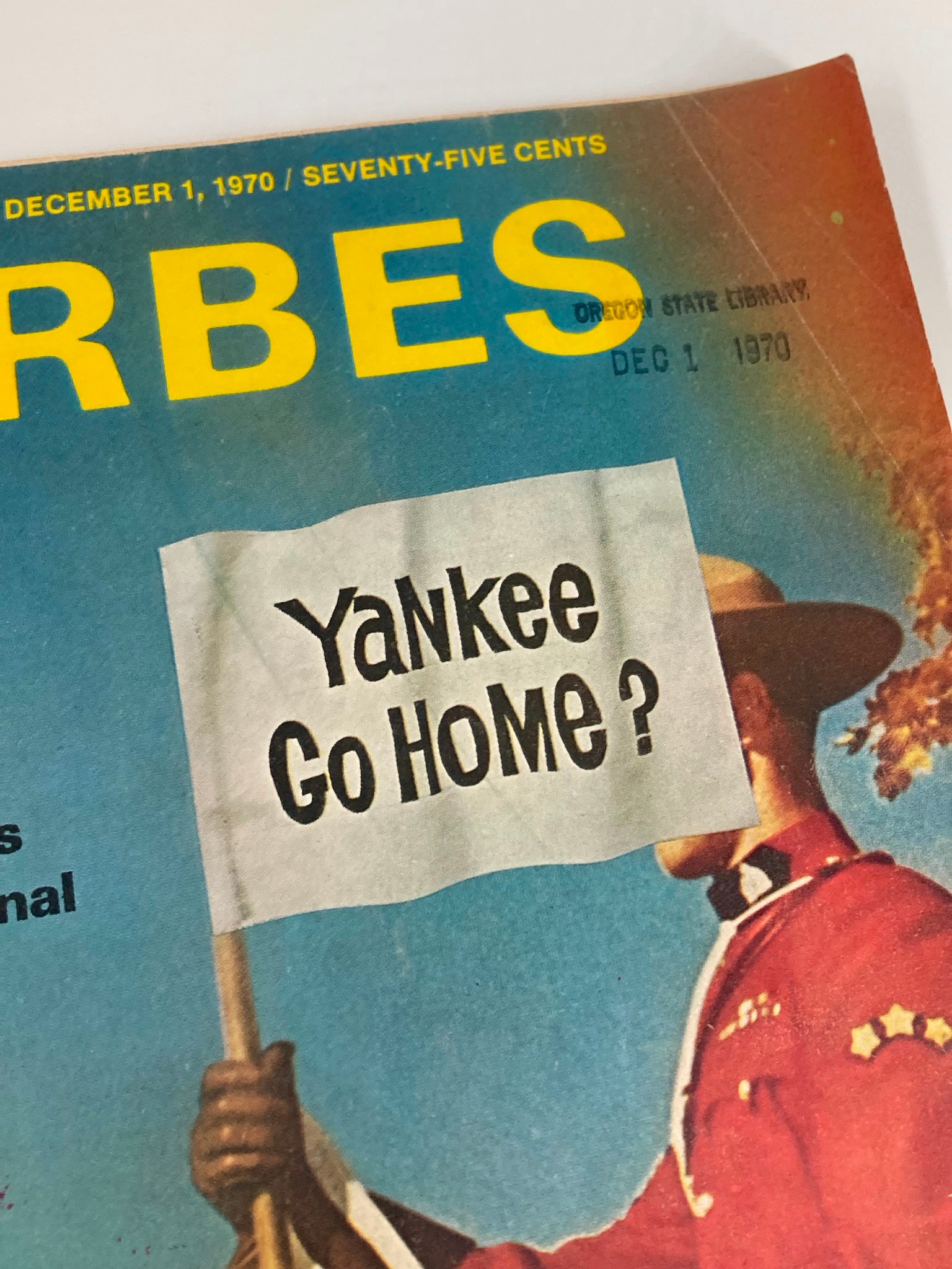 VTG Forbes Magazine December 1 1970 Implications of Canada Rational Nationalism