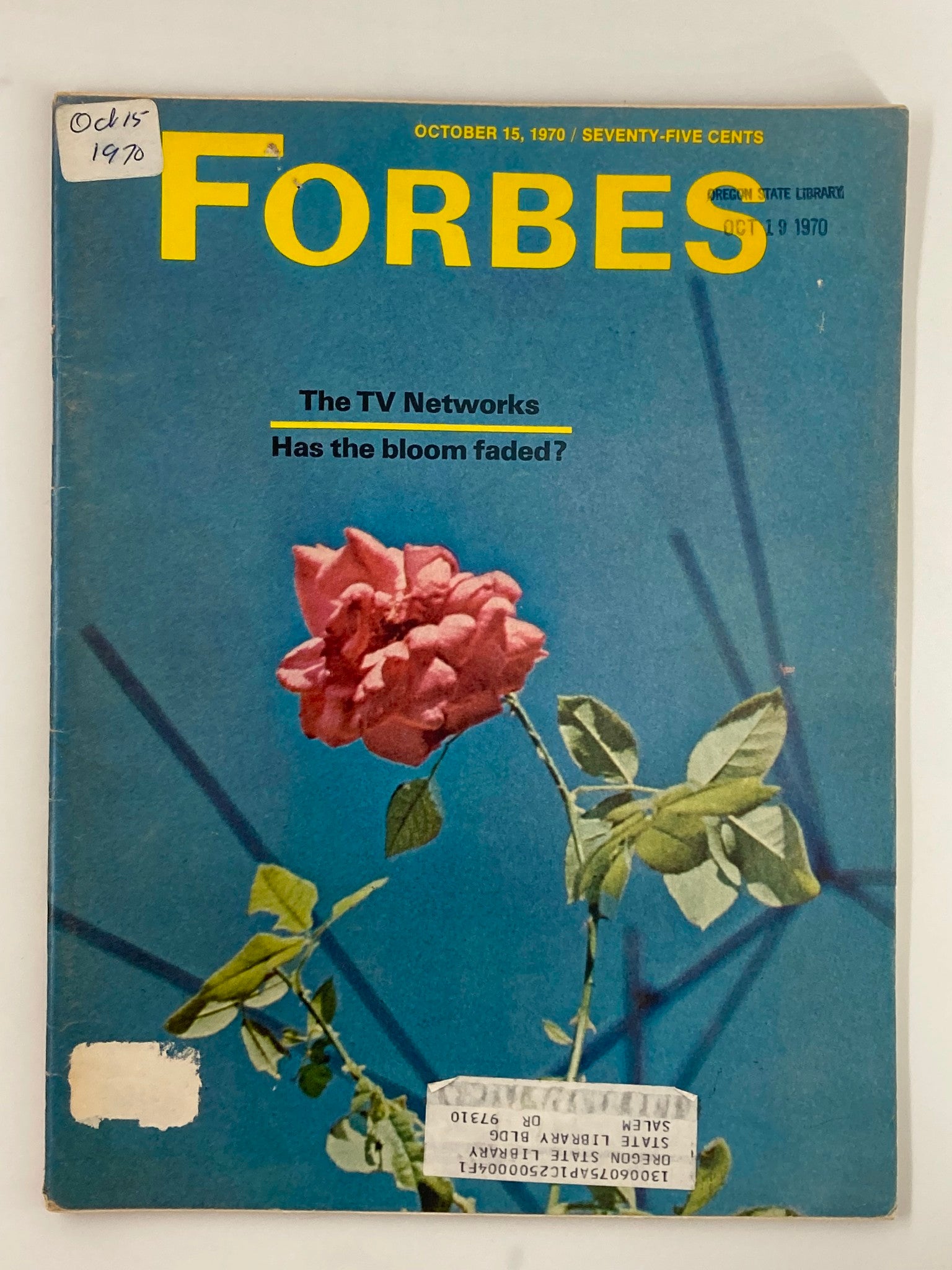 VTG Forbes Magazine October 15 1970 The TV Networks Has the Bloom Faded?