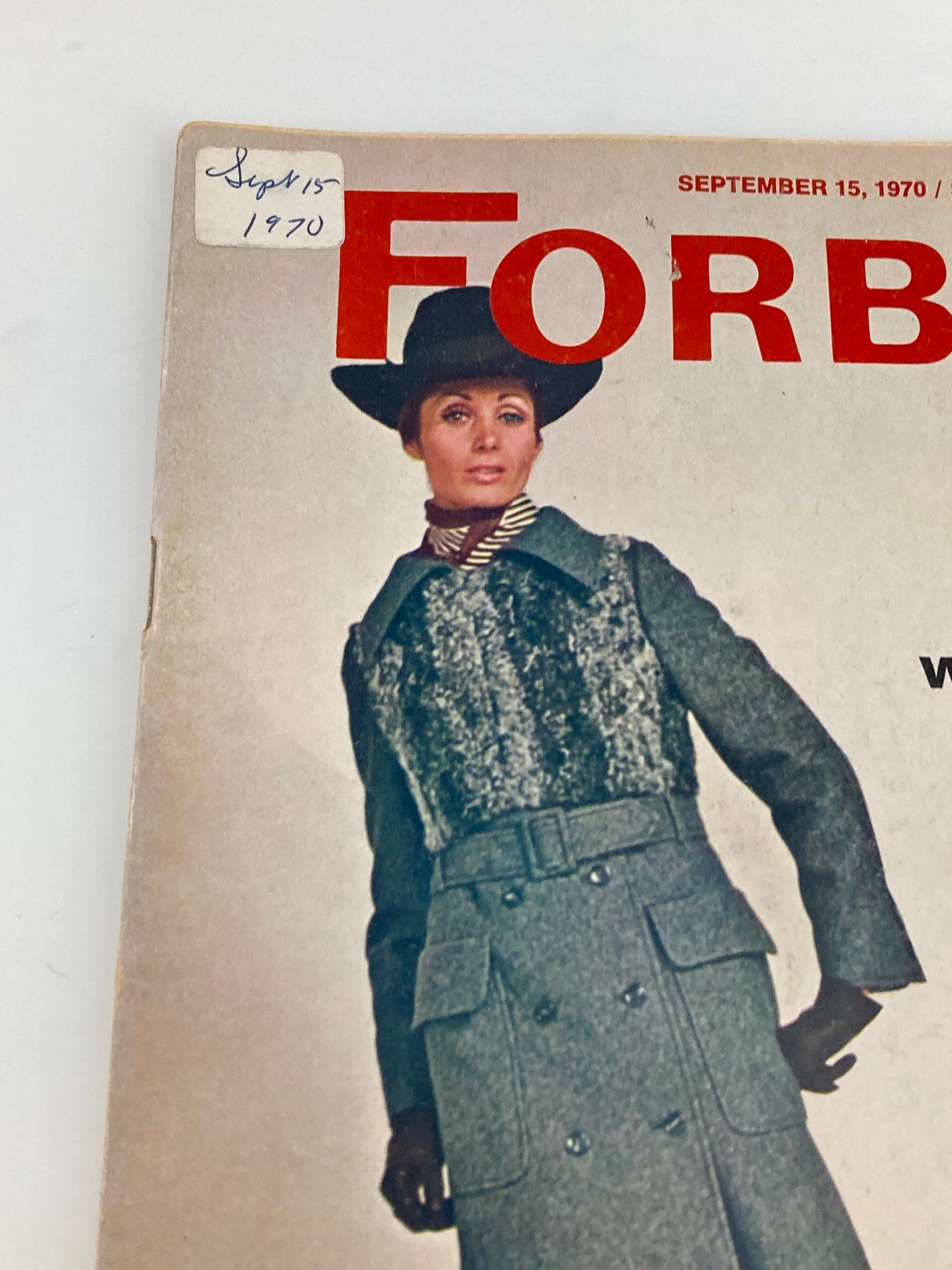 VTG Forbes Magazine September 15 1970 Will the Ladies Buy It & Newton Glekel