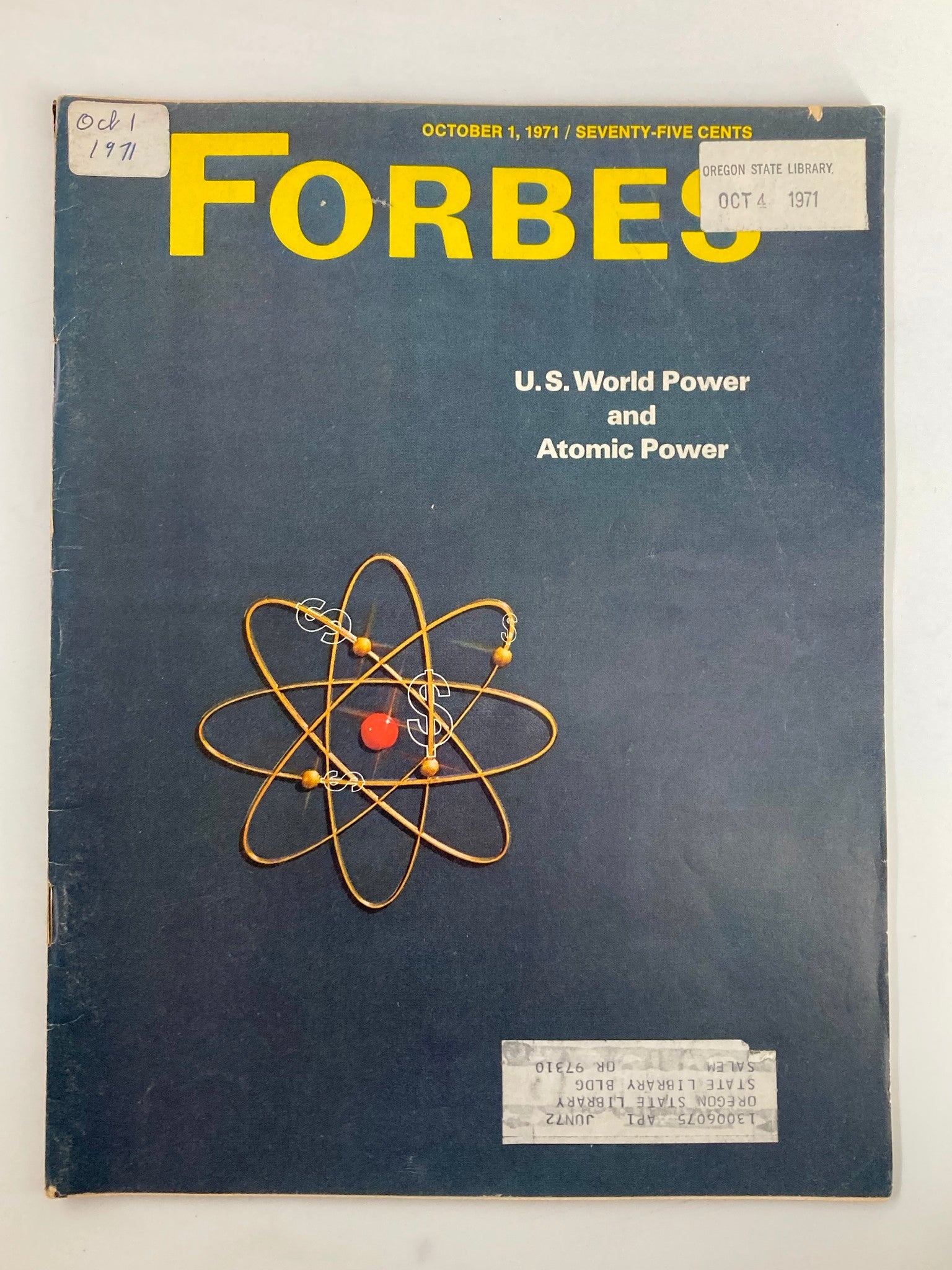 VTG Forbes Magazine October 1 1971 U.S. World Power and Atomic Power