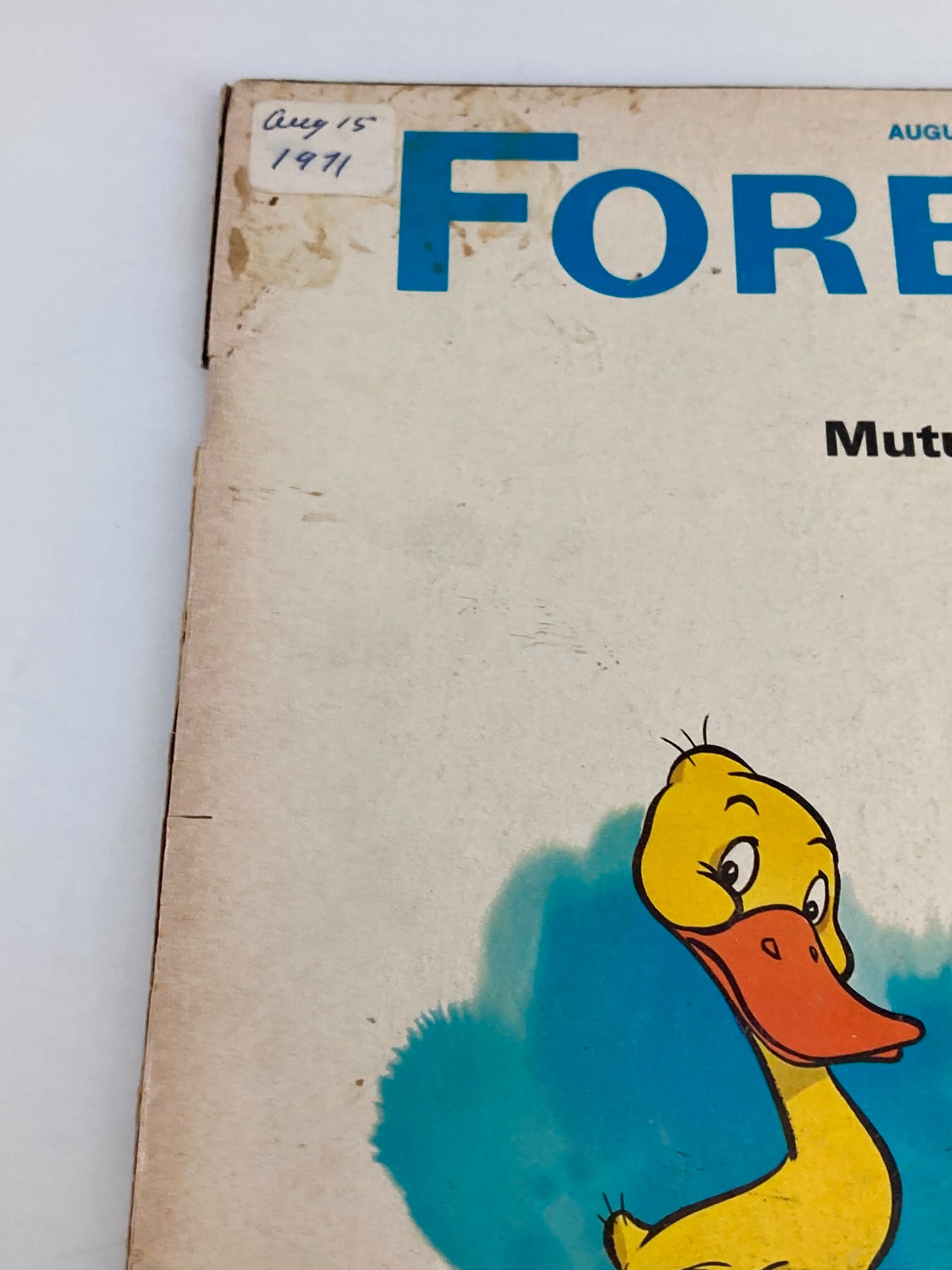 VTG Forbes Magazine August 15 1971 The No-Loads Mutual Funds 1971