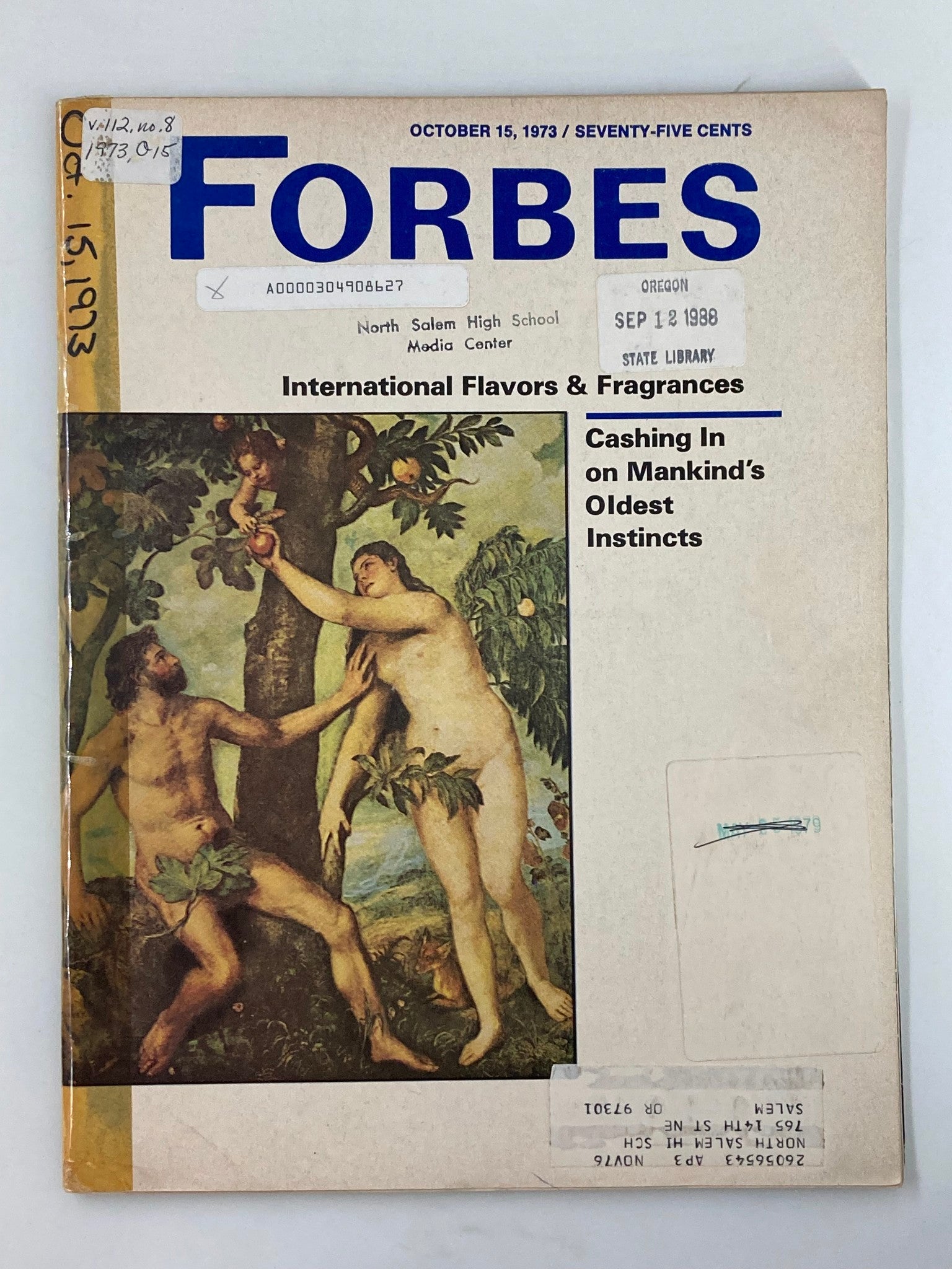 VTG Forbes Magazine October 15 1973 Cashing In on Mankind's Oldest Instincts