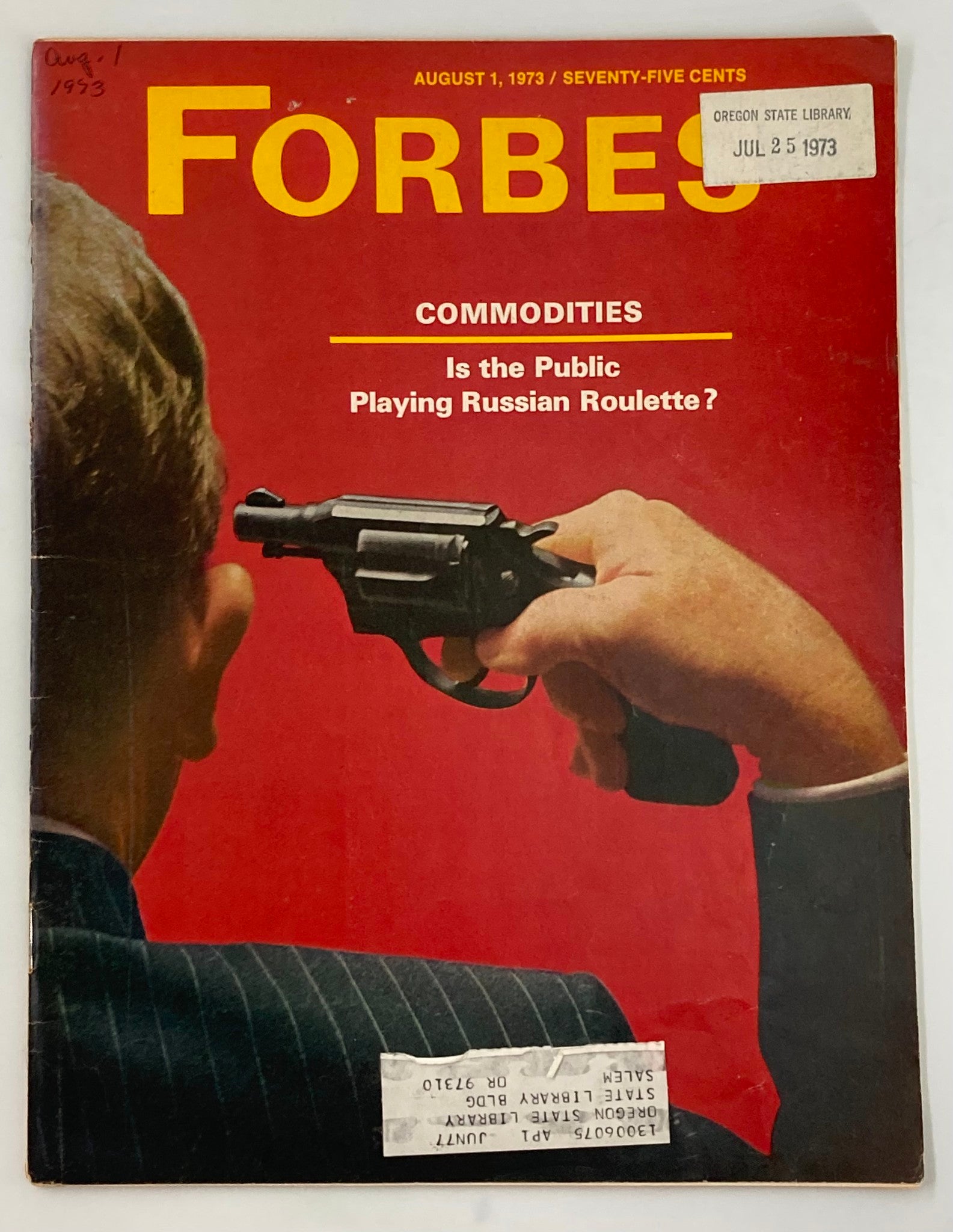 VTG Forbes Magazine August 1 1973 Commodities Public Playing Russian Roulette