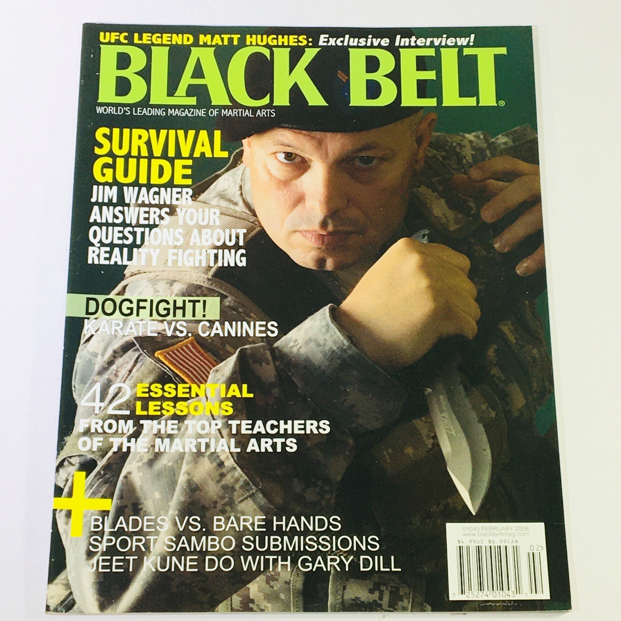 Black Belt Magazine February 2008 - Jim Wagner & Gary Dill / Newsstand