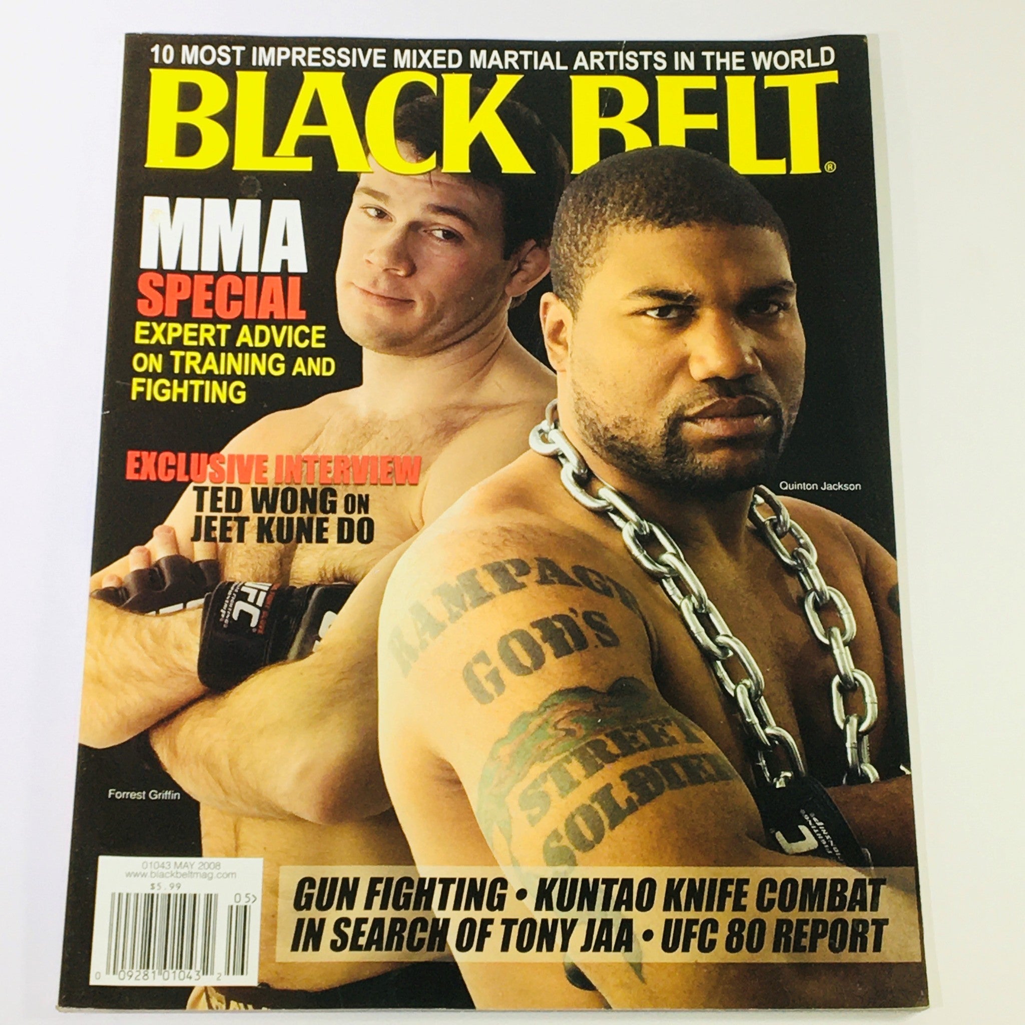 Black Belt Magazine May 2008 - Ted Wong, Quinton Jackson & Forrest Griffin