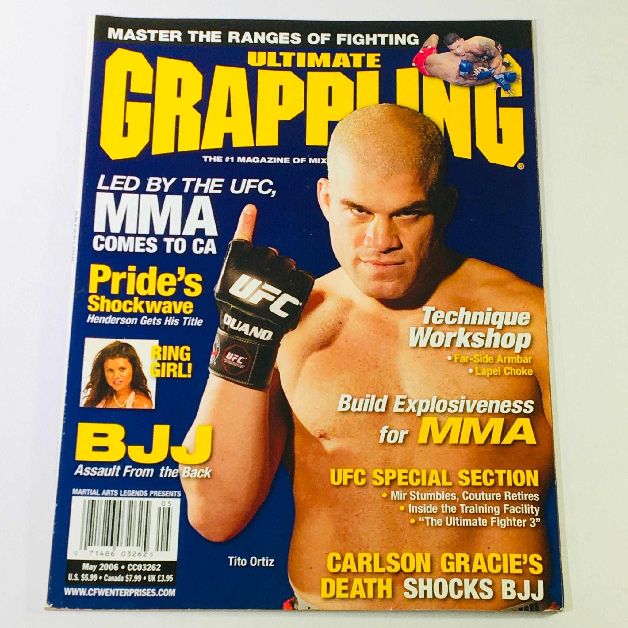 Ultimate Grappling MMA Magazine May 2006 - Tito Ortiz & Carlson Gracie's Death