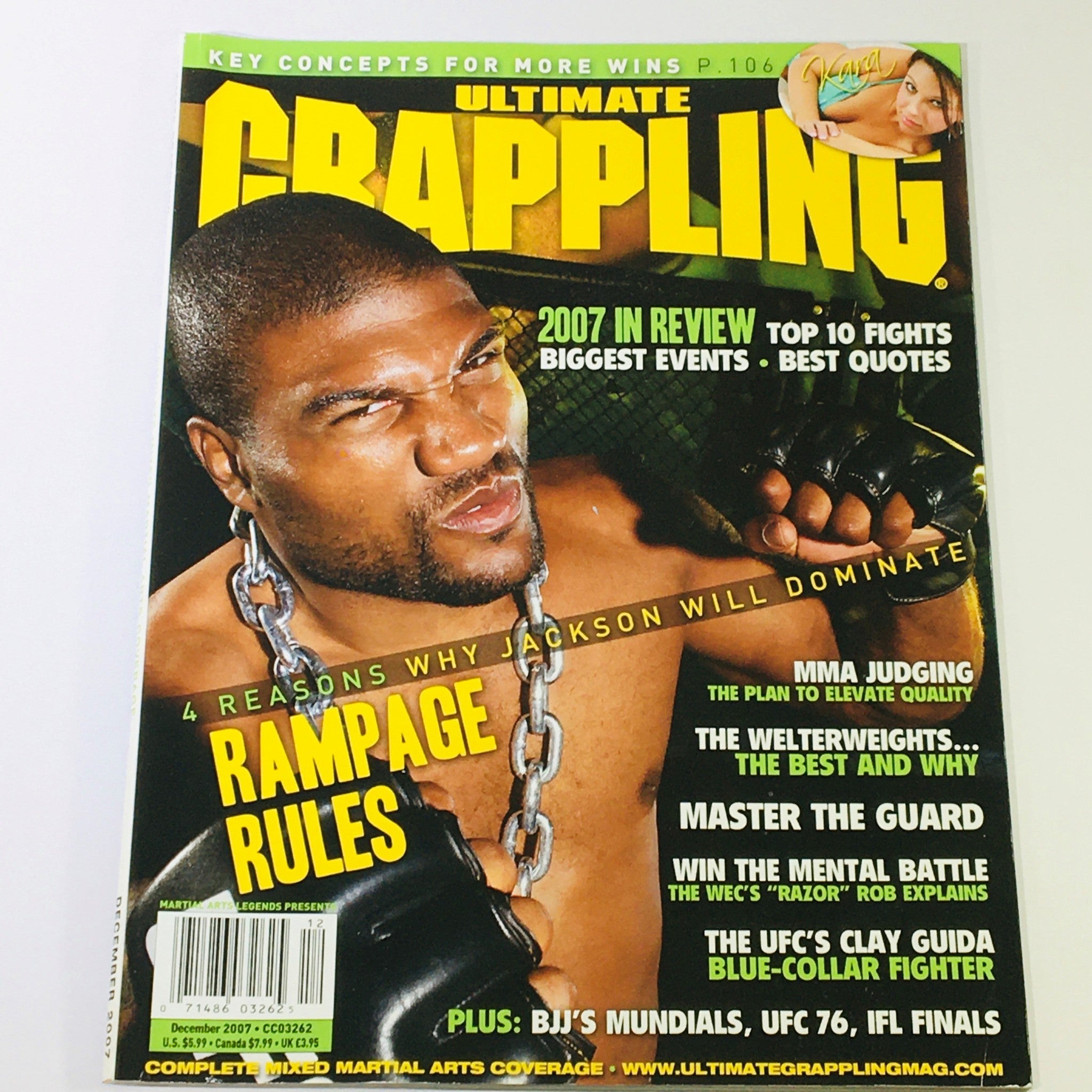 Ultimate Grappling MMA Magazine December 2007 - Quinton Jackson & Ms. MMA Kara