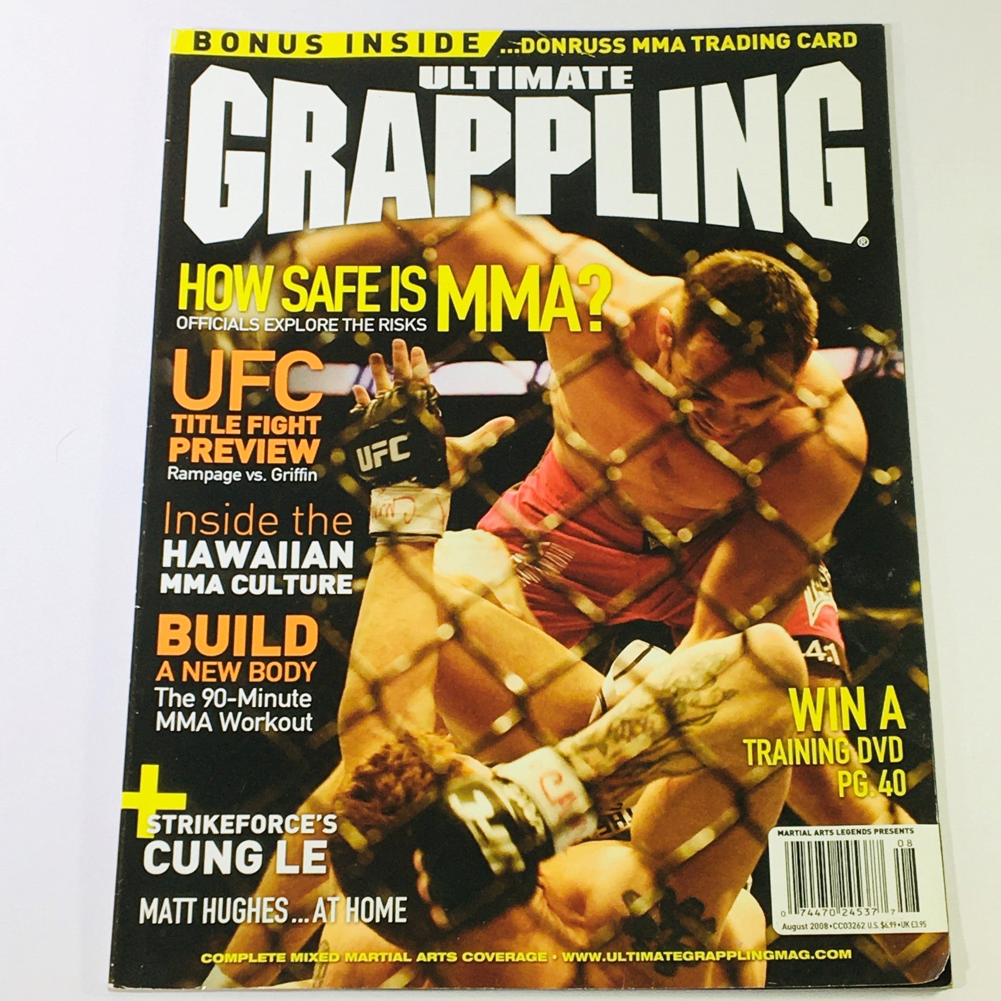 Ultimate Grappling MMA Magazine August 2008 - Forrest Griffin vs Quintin Jackson