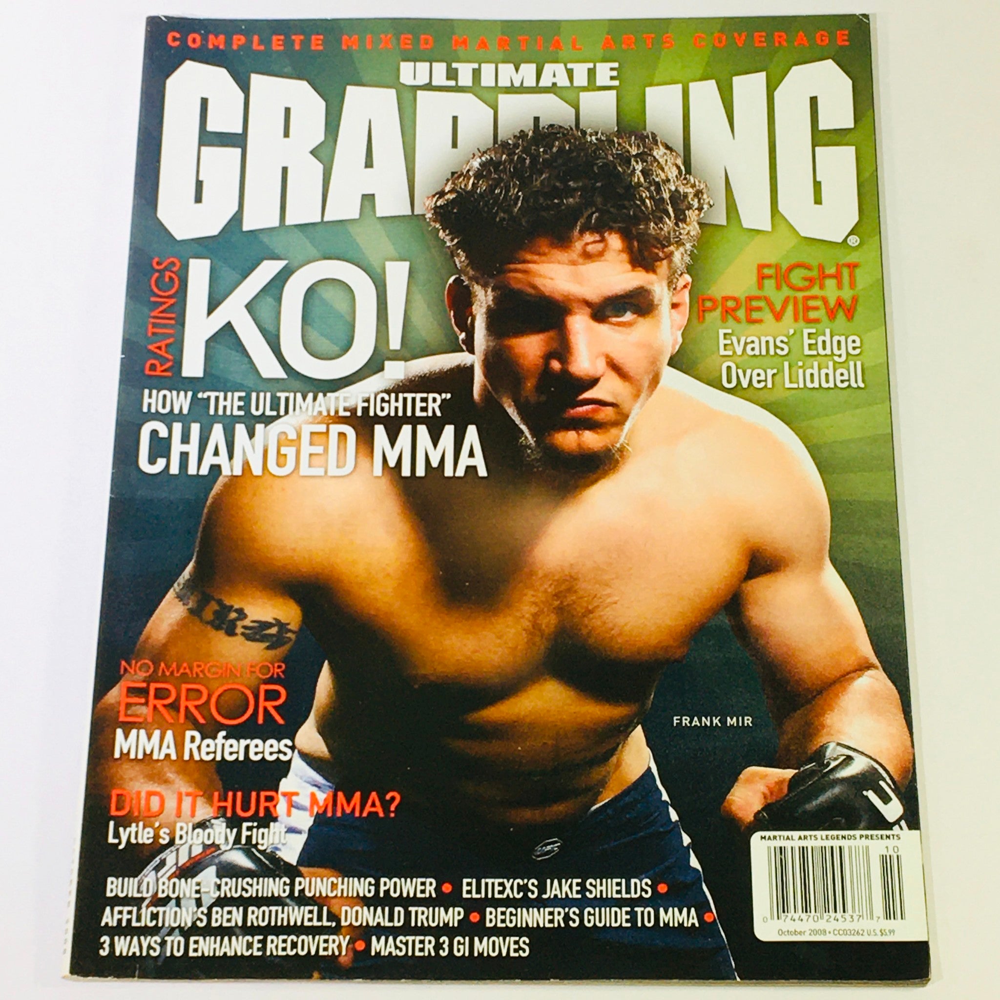 Ultimate Grappling MMA Magazine October 2008 - Frank Mir & Evans vs Liddell