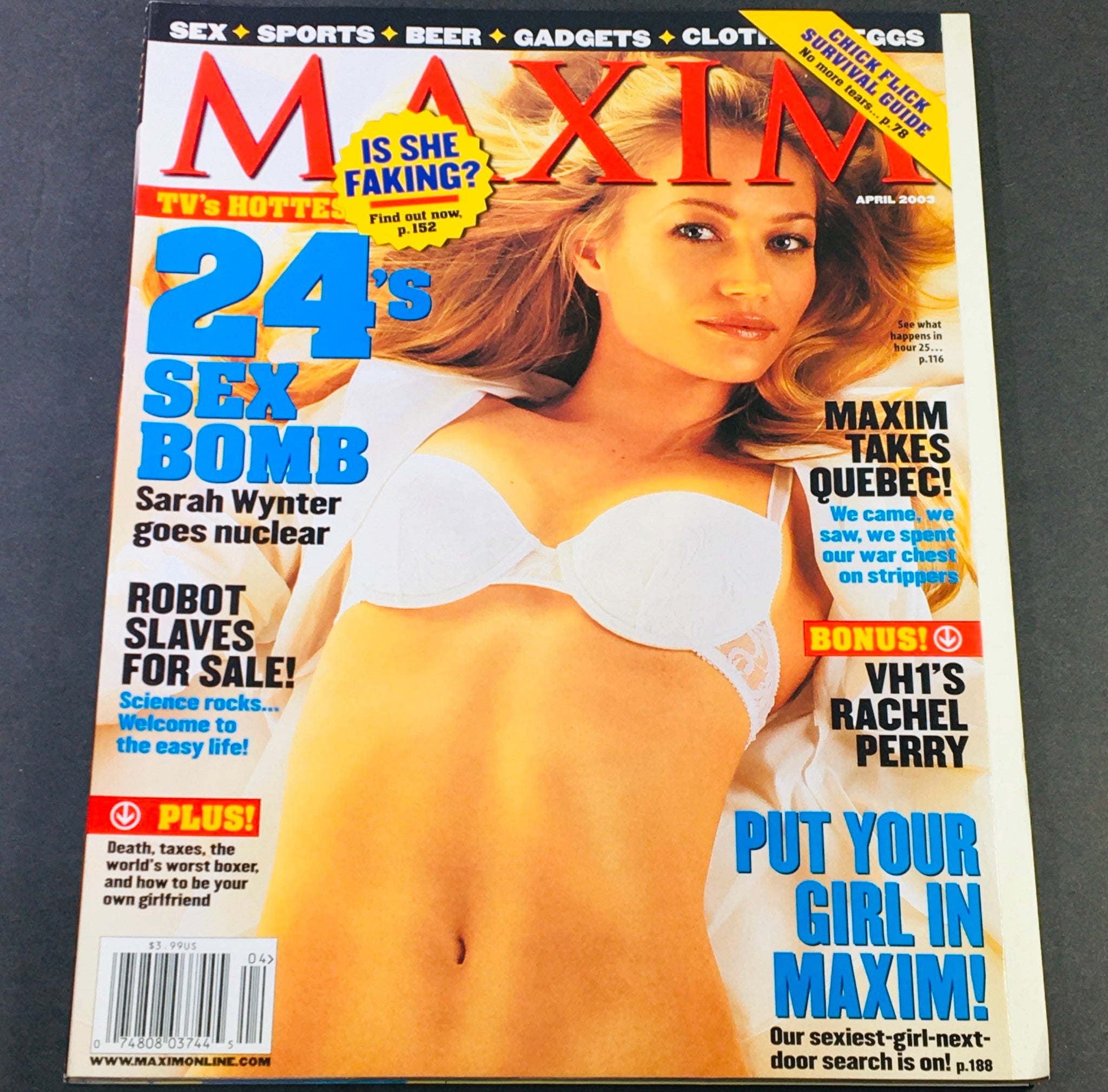 Maxim Magazine April 2003 - Sarah Wynter Goes Nuclear & VH1's Rachel Perry Bonus