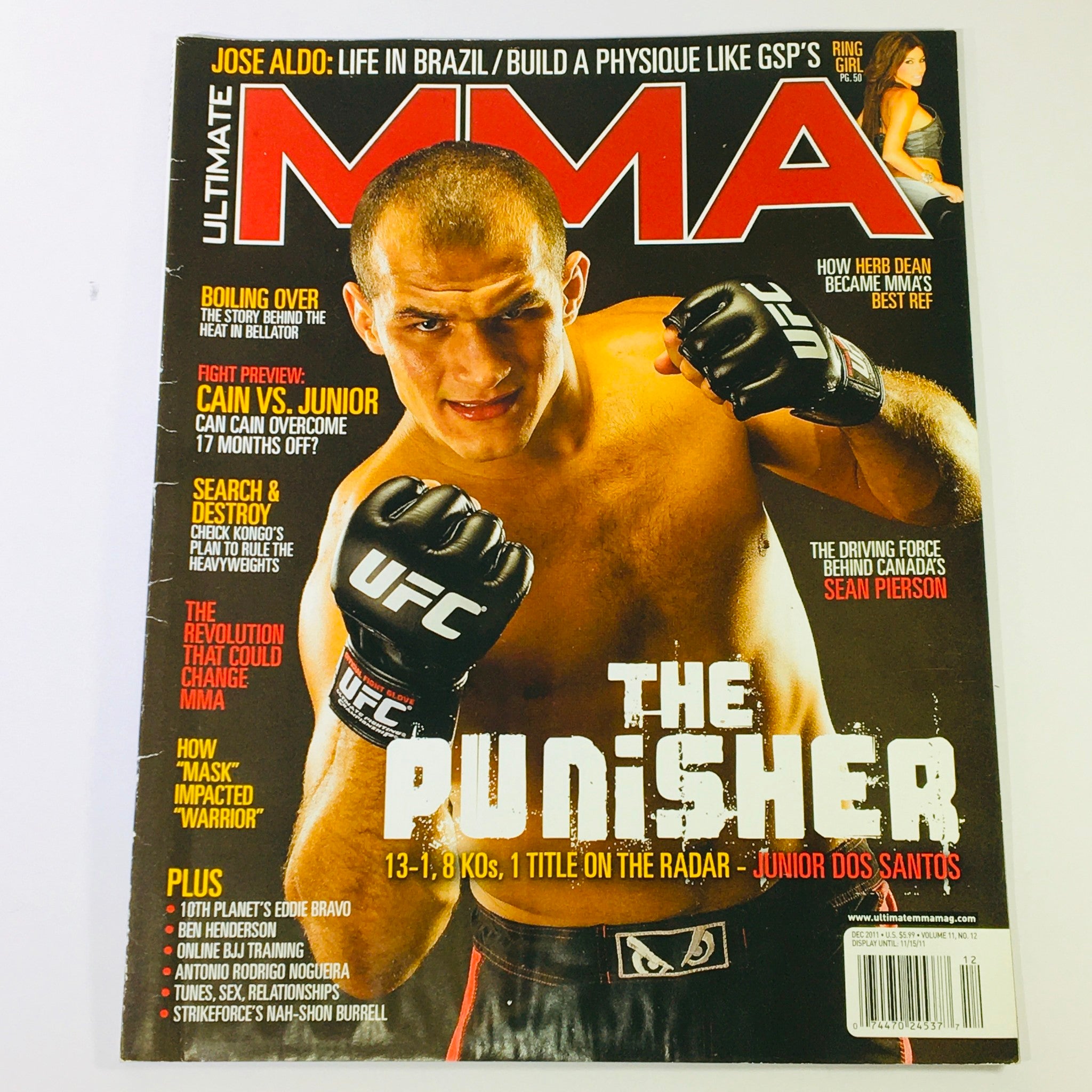 Ultimate MMA Magazine December 2011 - Sean Pierson & Cain Velasquez vs Junior