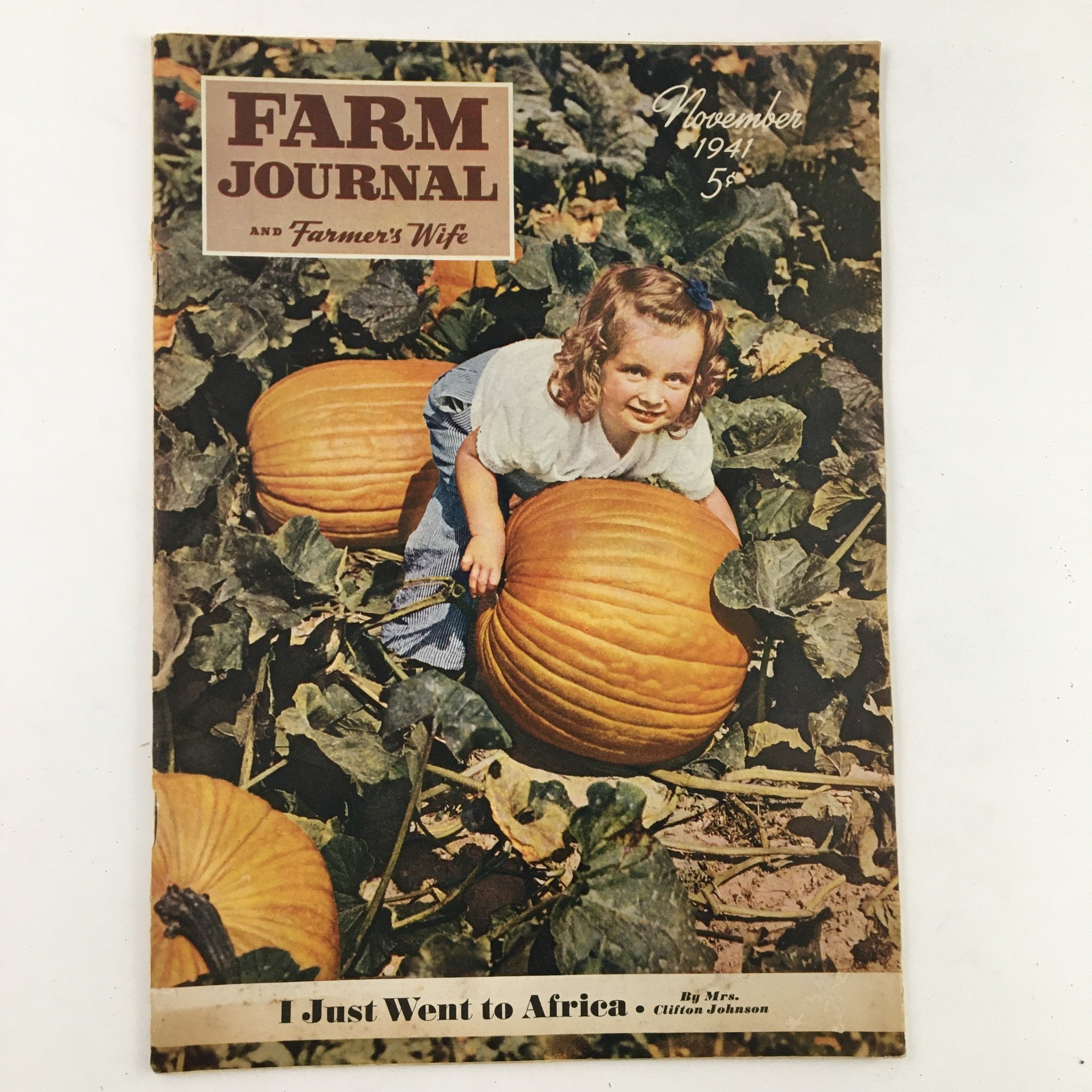 Farm Journal Magazine November 1941 I Just Went To Africa No Label