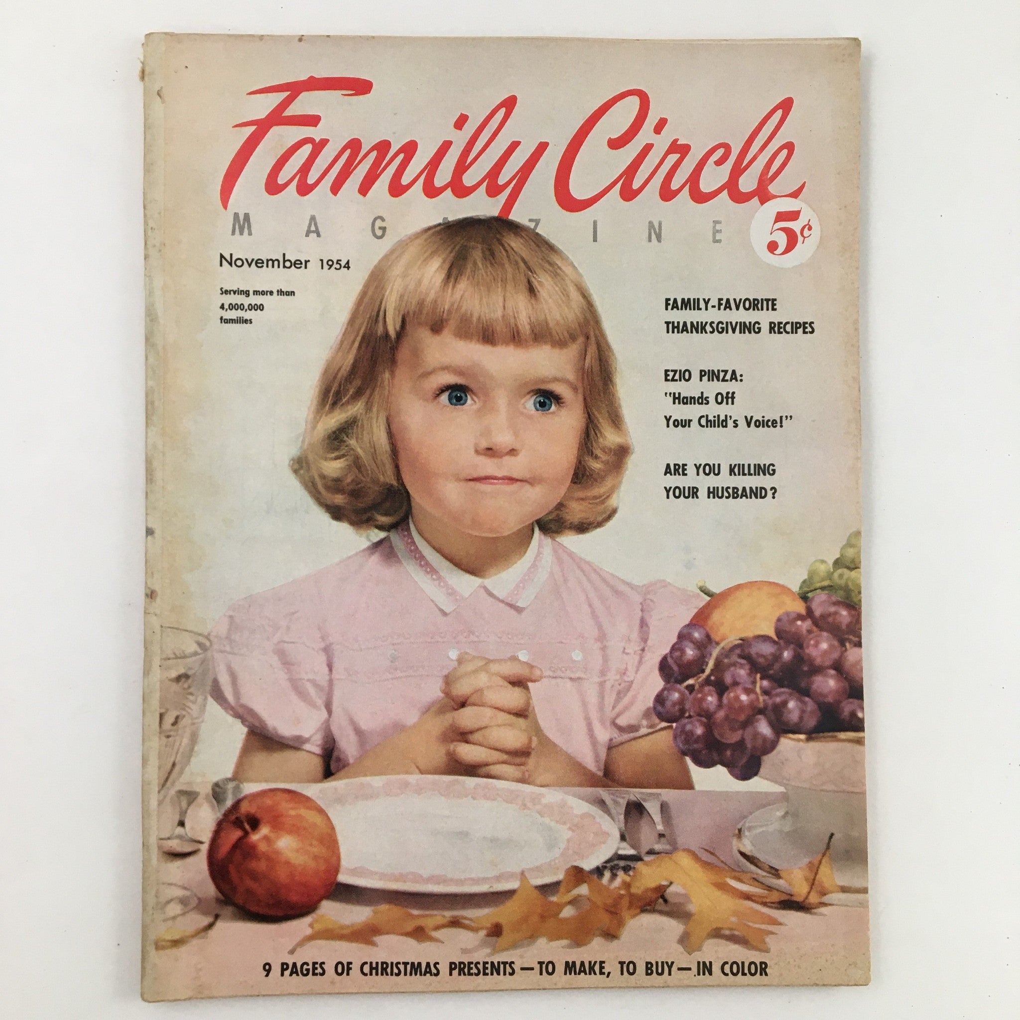 Family Circle Magazine November 1954 Land of the Pilgrims' Pride No Label