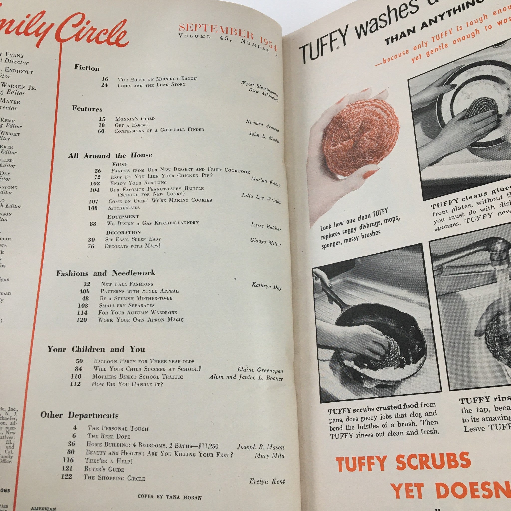 Family Circle Magazine September 1954 We Design A Gas Kitchen-Laundry No Label