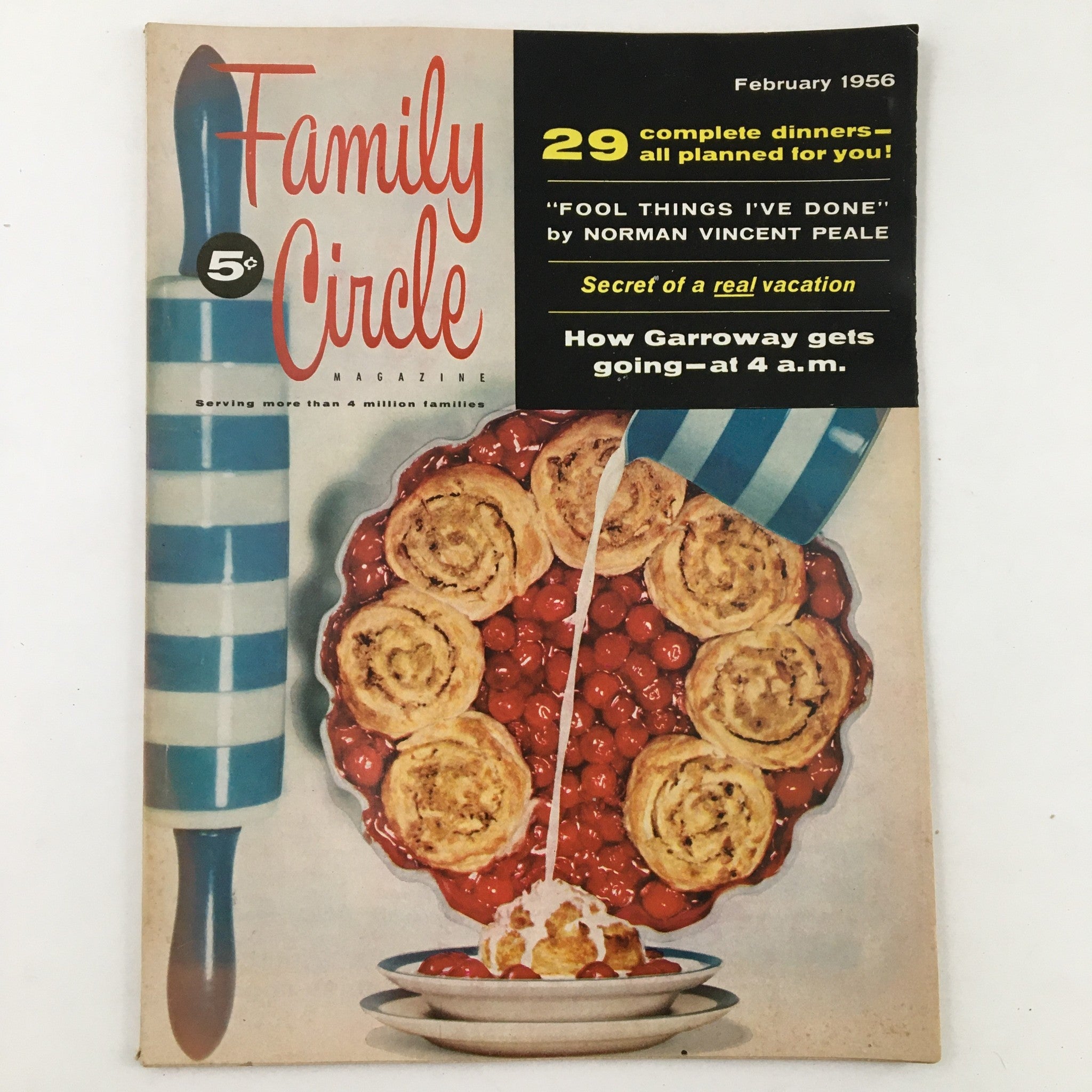 Family Circle Magazine February 1956 How Garroway Gets Going at 4 a.m. No Label