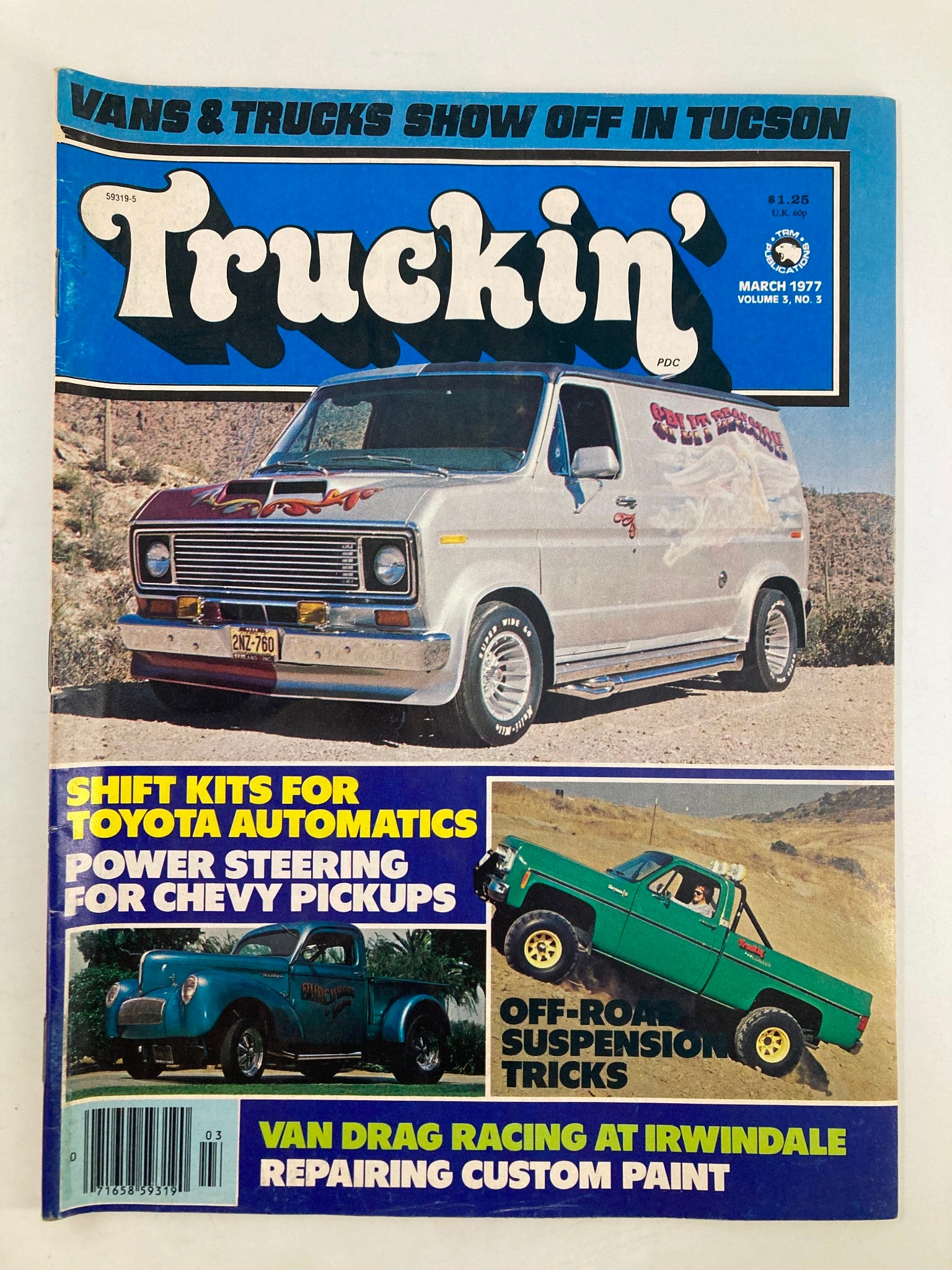 VTG Truckin Magazine March 1977 Van Drag Racing at Irwindale No Label