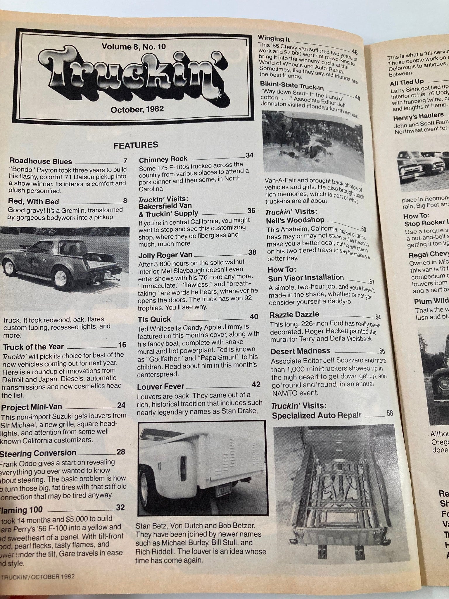 VTG Truckin Magazine October 1982 Steering Conversions Stop Oil Leaks