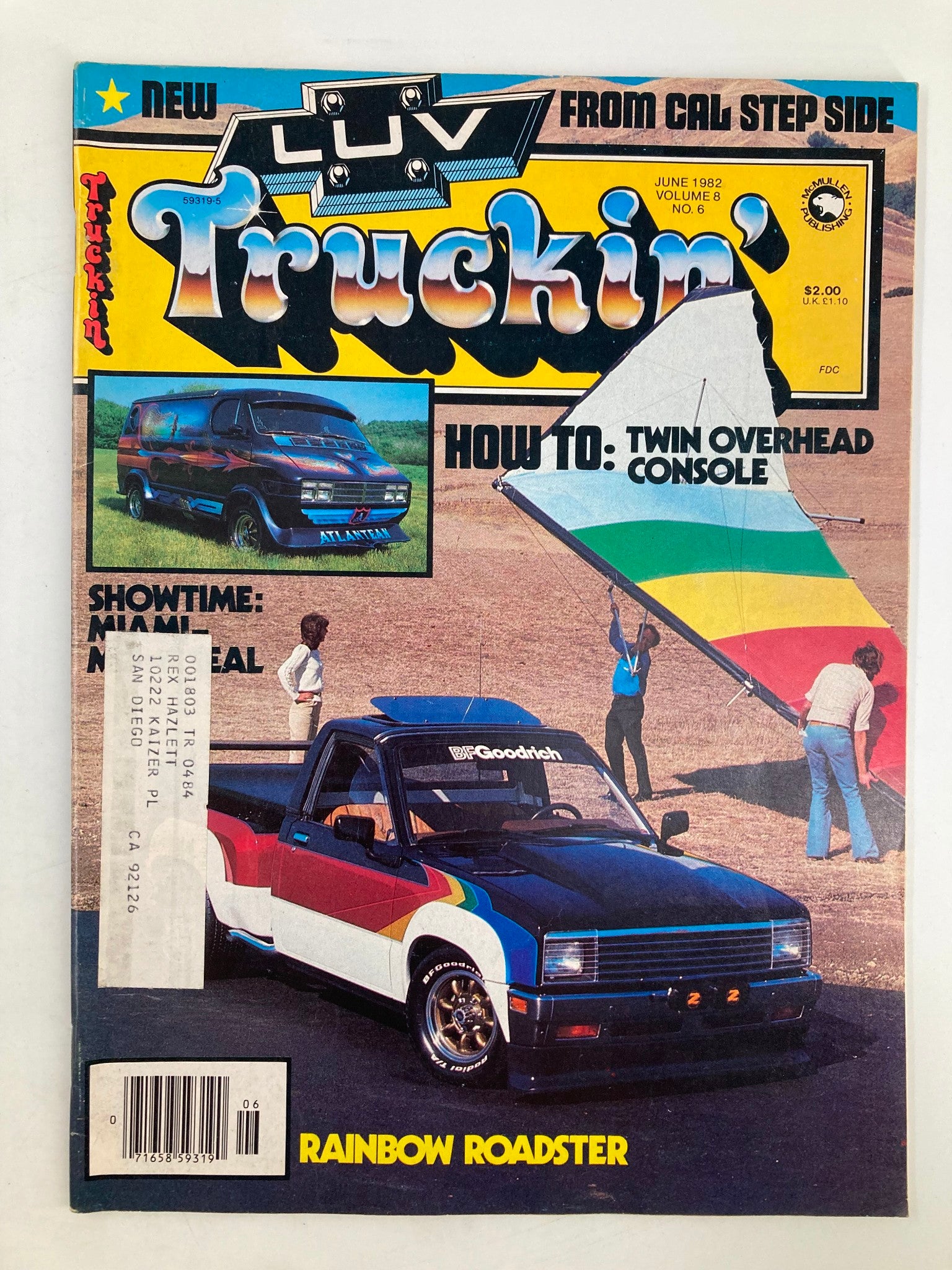 VTG Truckin Magazine June 1982 How To Twin Overhead Console Rainbow Roadster